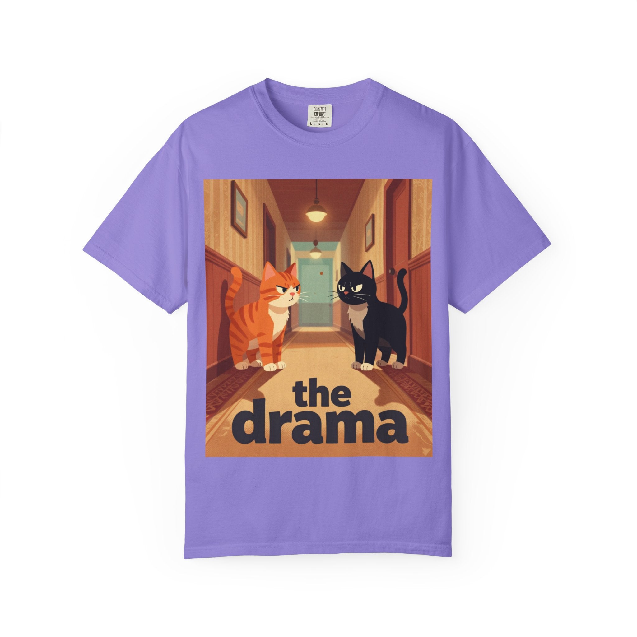 The Drama Cats T-Shirt — Funny Cat Illustration Tee