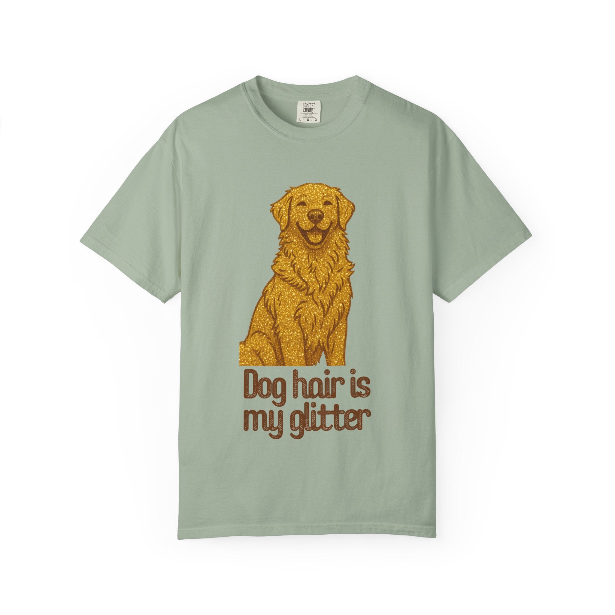 Dog Hair Is My Glitter T-Shirt | Funny Golden Retriever Dog Lover Tee | Cozy Retro Pet Owner Shirt