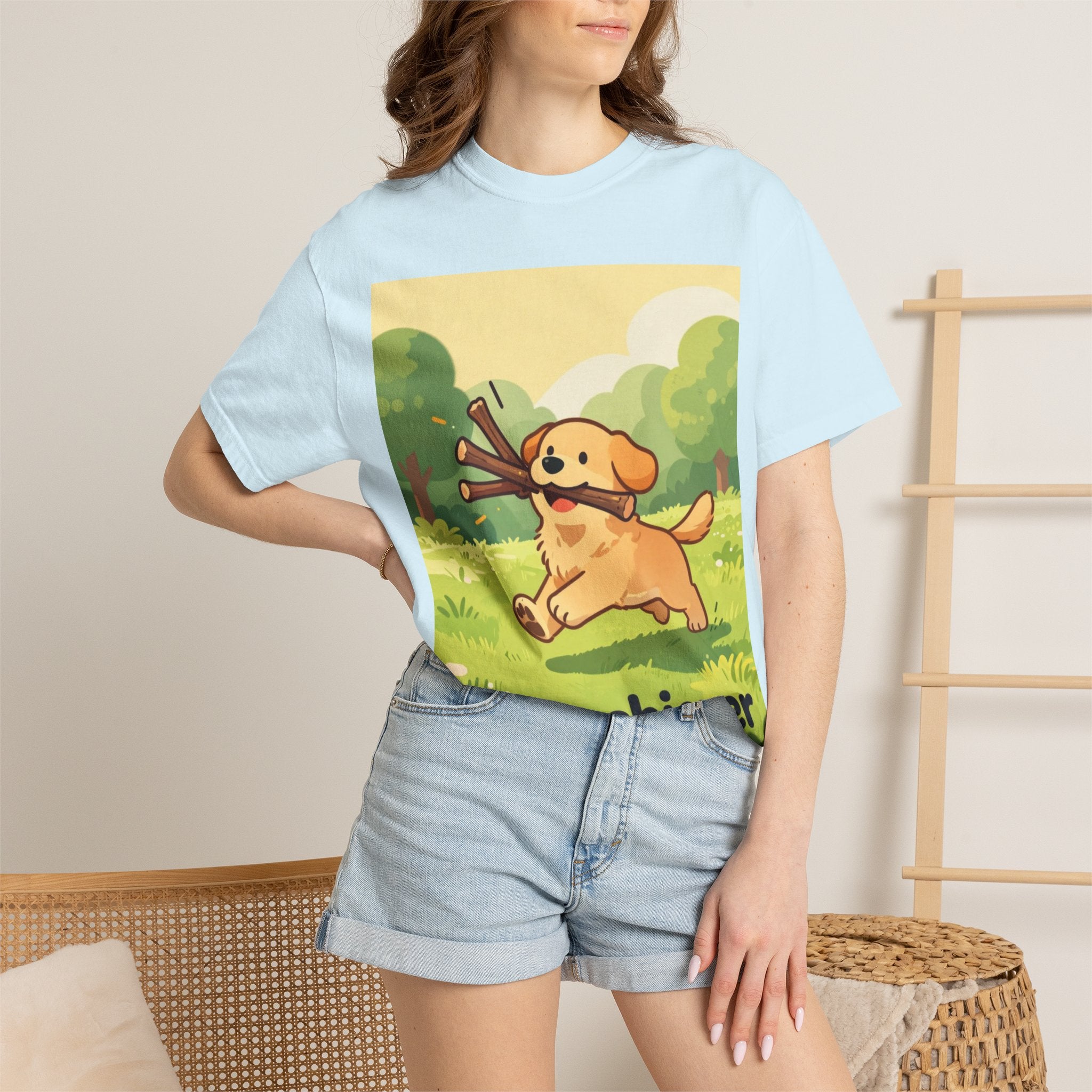 Overachiever Dog T-Shirt — Cute Golden Retriever Fetch Graphic Tee