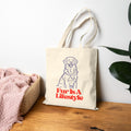Fur Is A Lifestyle Canvas Tote Bag | Golden Retriever Dog Lover Bag | Reusable Cotton Market Tote for Pet Owners