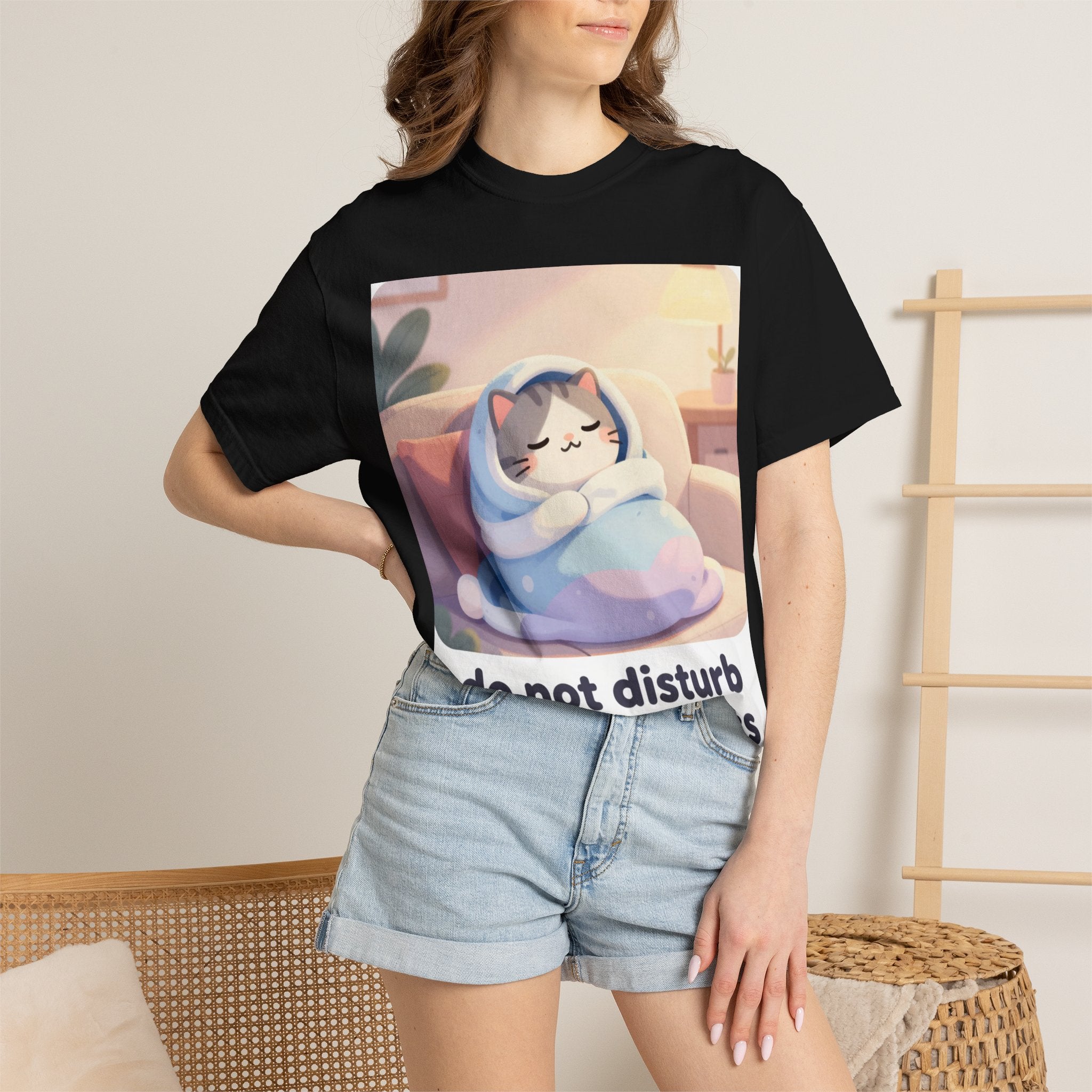 Do Not Disturb Unless Snacks T-Shirt — Cozy Cat Graphic Tee