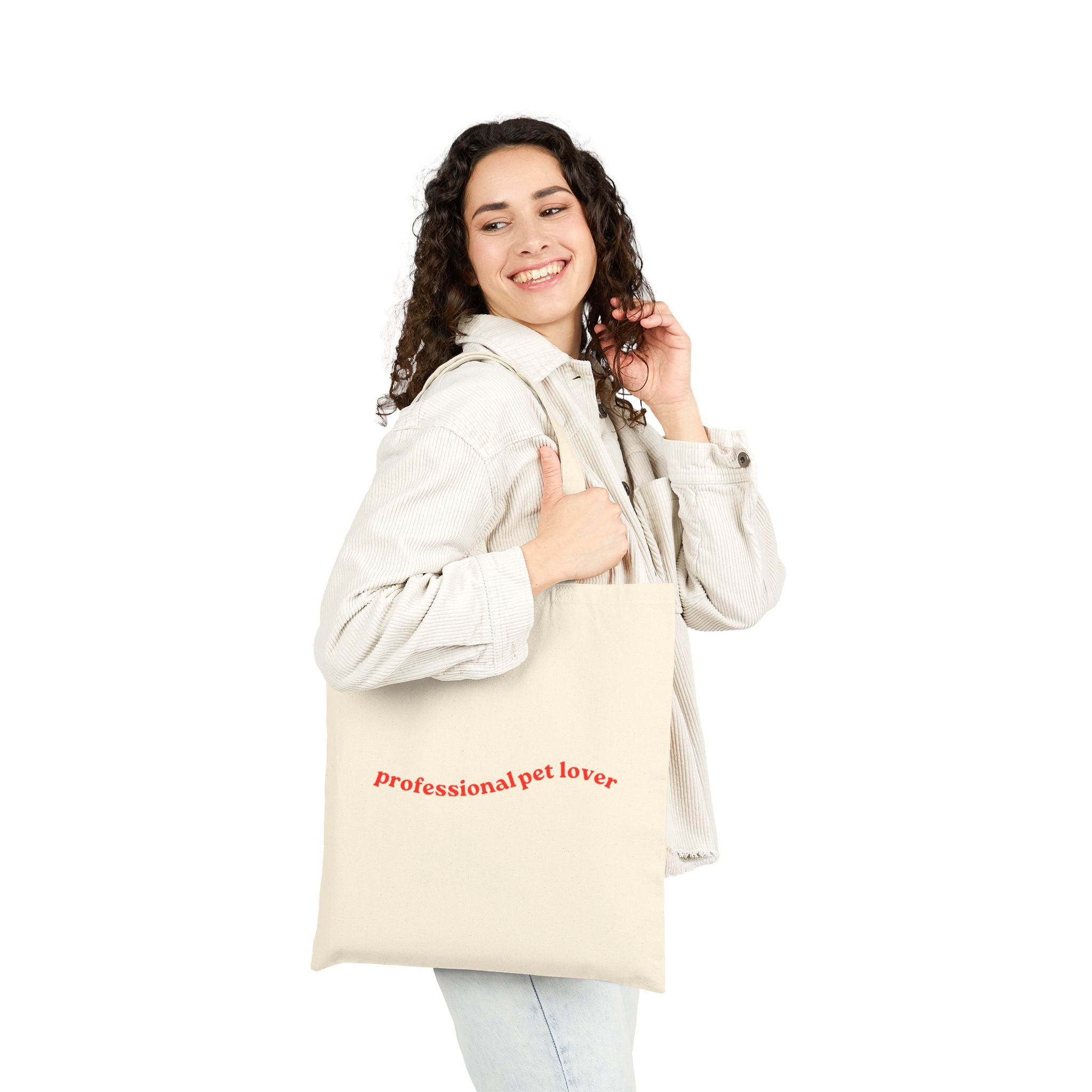 Professional Pet Lover Tote Bag | Cute Canvas Tote for Dog & Cat Lovers | Reusable Everyday Market Bag