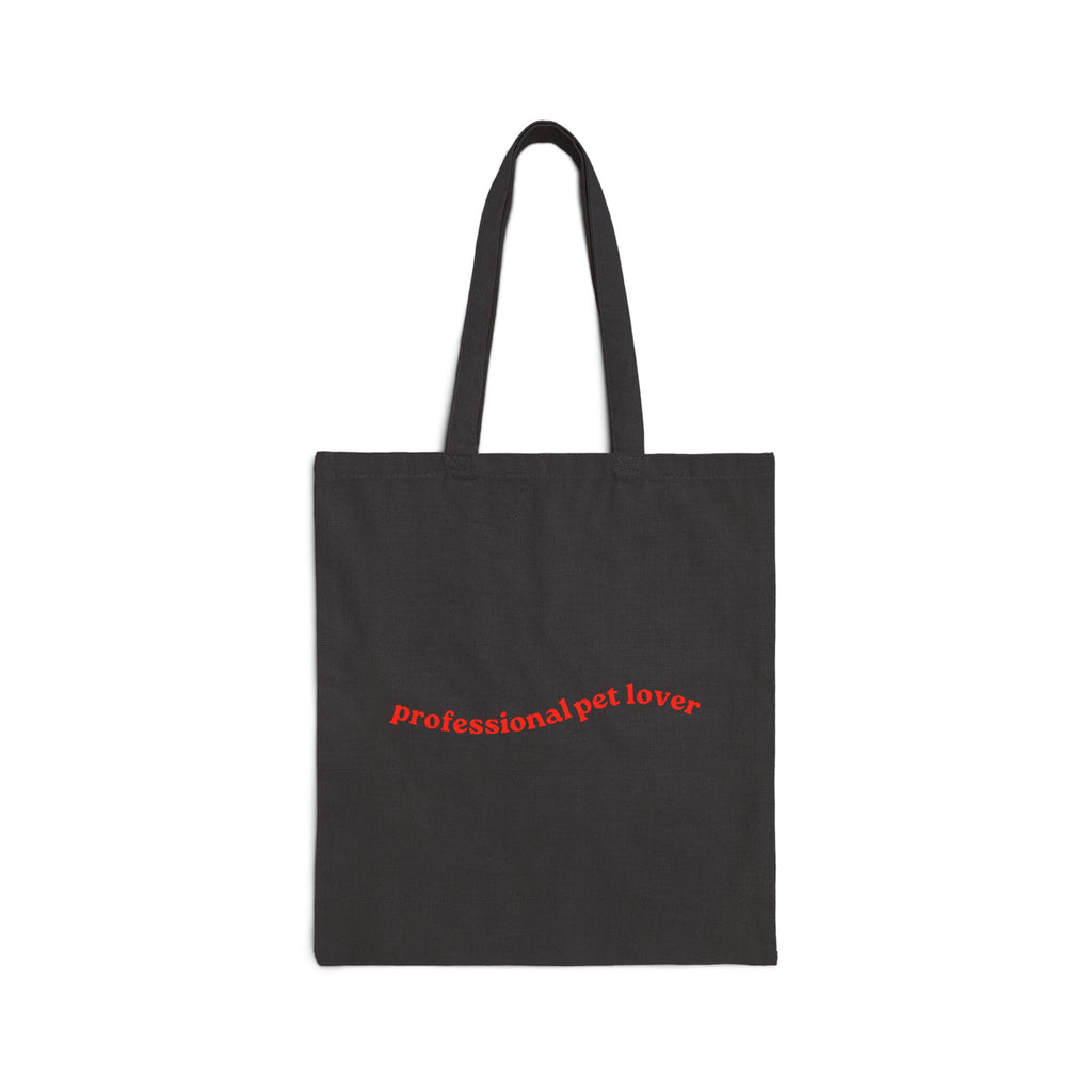 Professional Pet Lover Tote Bag | Cute Canvas Tote for Dog & Cat Lovers | Reusable Everyday Market Bag