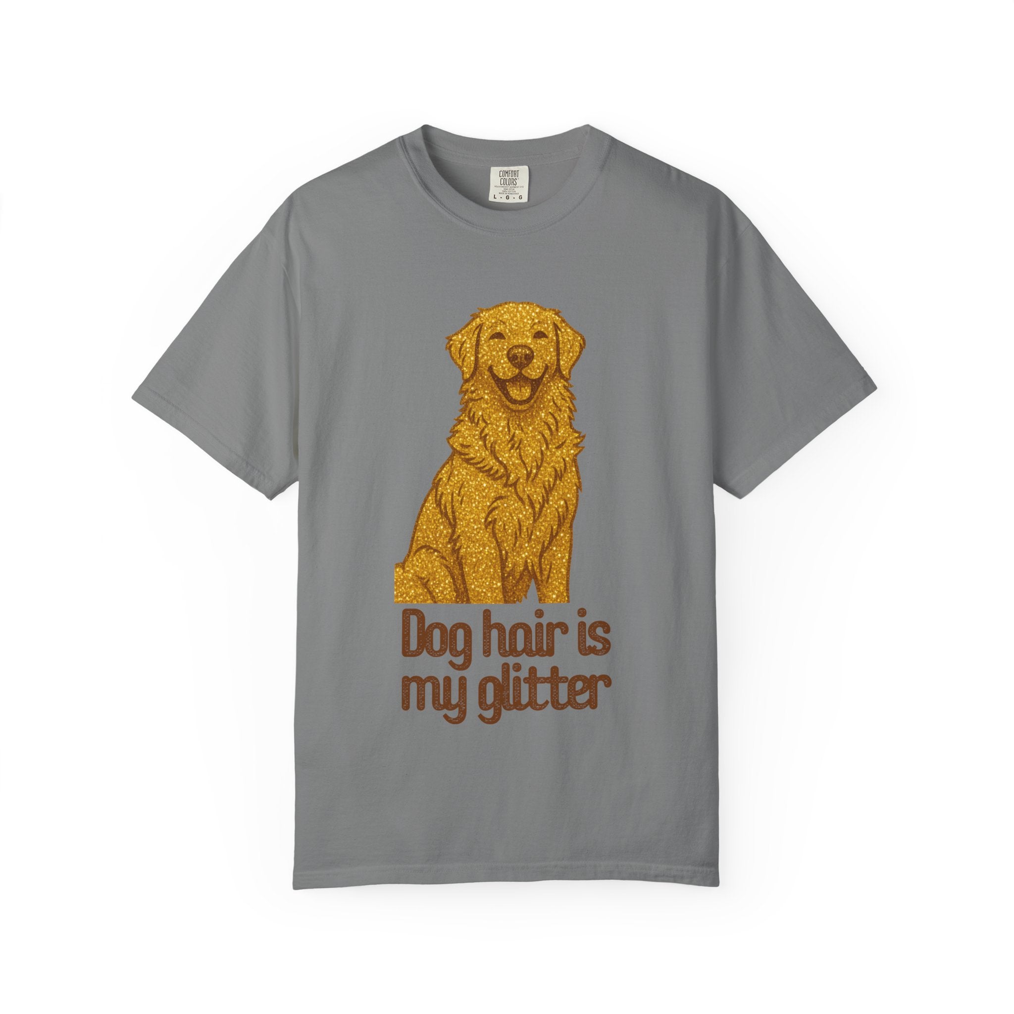 Dog Hair Is My Glitter T-Shirt | Funny Golden Retriever Dog Lover Tee | Cozy Retro Pet Owner Shirt