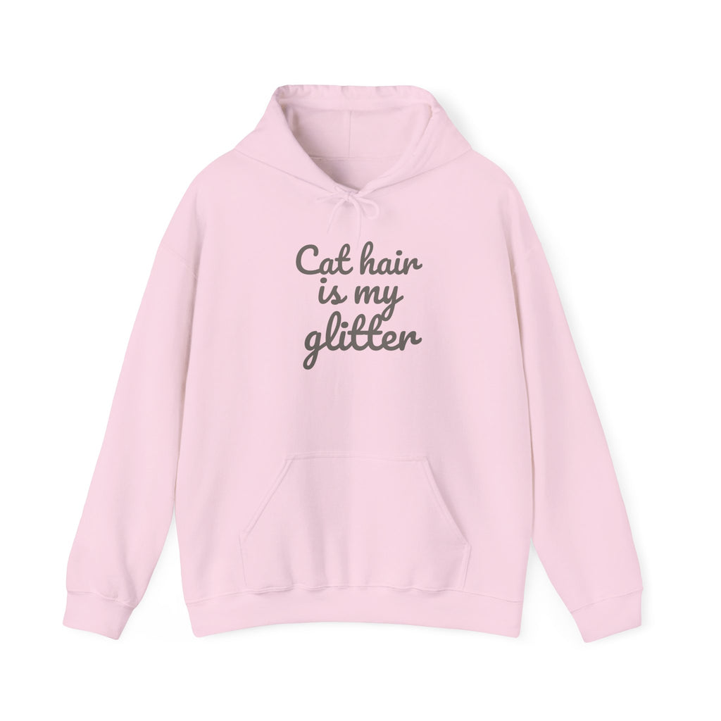 Cat Hair Is My Glitter Hoodie — Funny Cat Lover Pullover