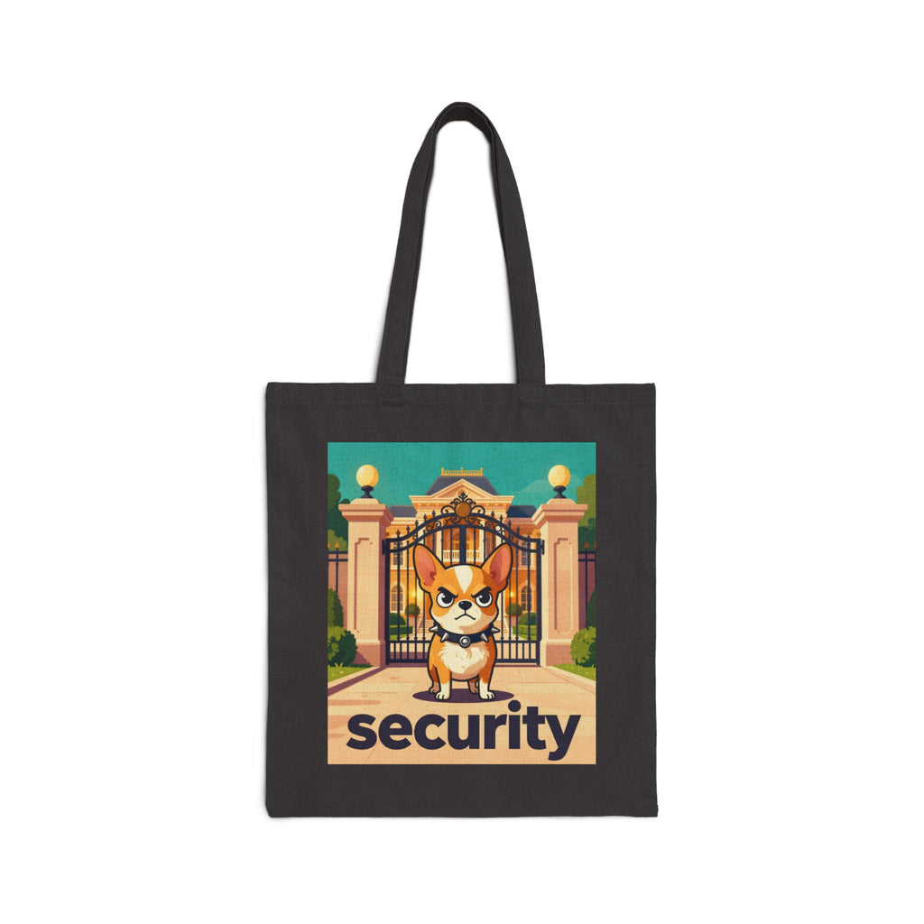 Security Corgi Canvas Tote Bag — Cute Guard Dog Market Tote