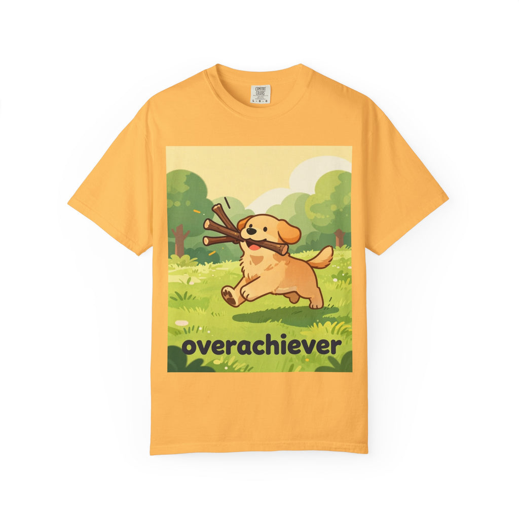 Overachiever Dog T-Shirt — Cute Golden Retriever Fetch Graphic Tee