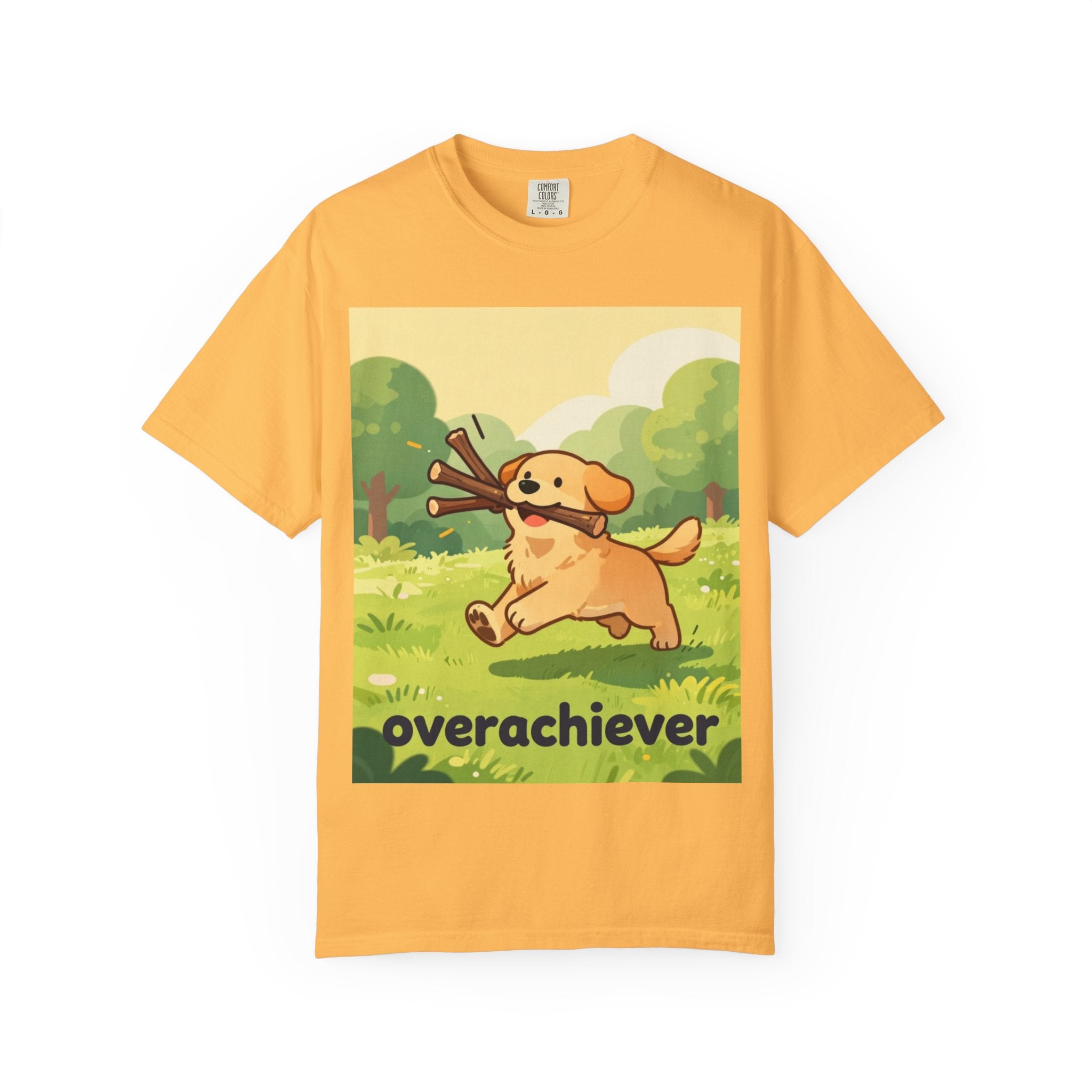 Overachiever Dog T-Shirt — Cute Golden Retriever Fetch Graphic Tee