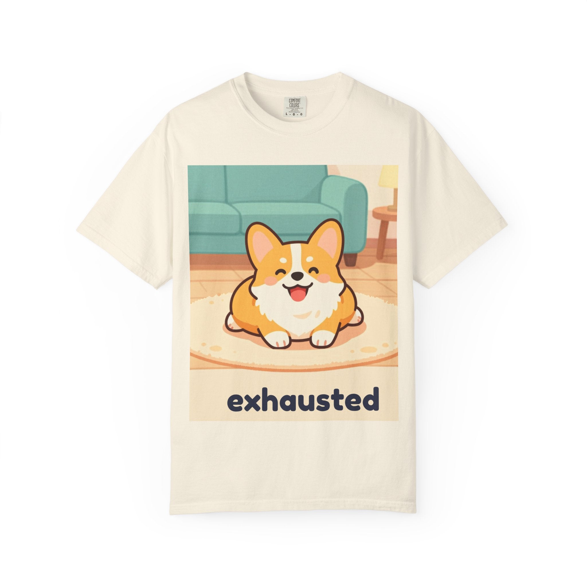 Corgi "Exhausted" Graphic T-Shirt