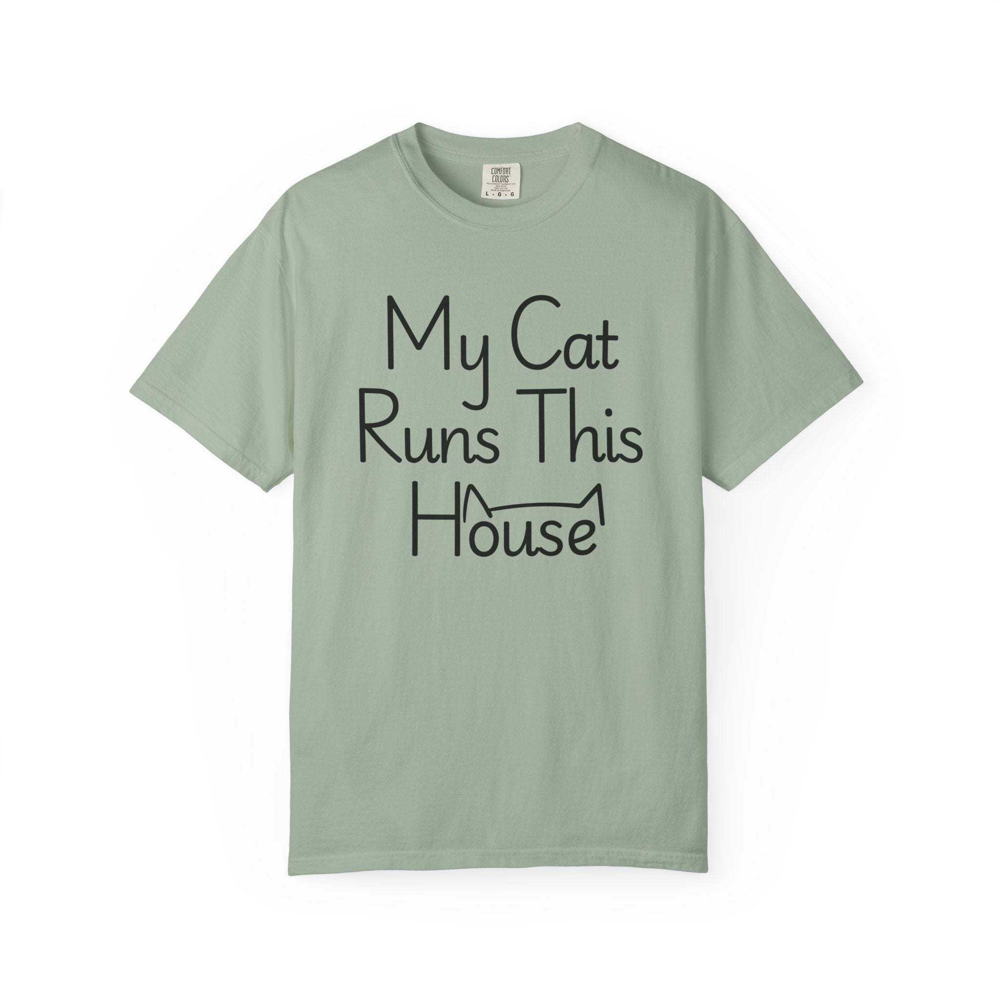 My Cat Runs This House T-Shirt — Funny Cat Lover Tee