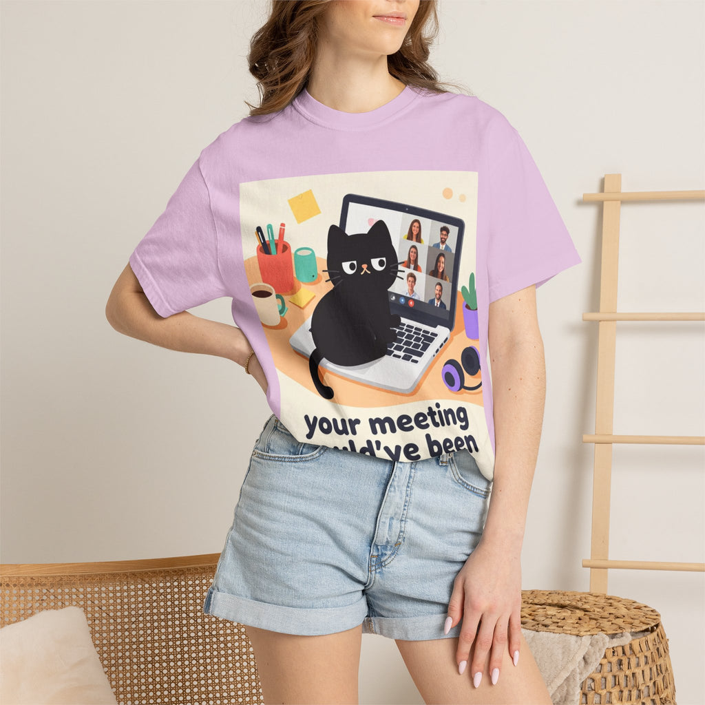 Funny Cat "Your Meeting Could've Been an Email" T-Shirt