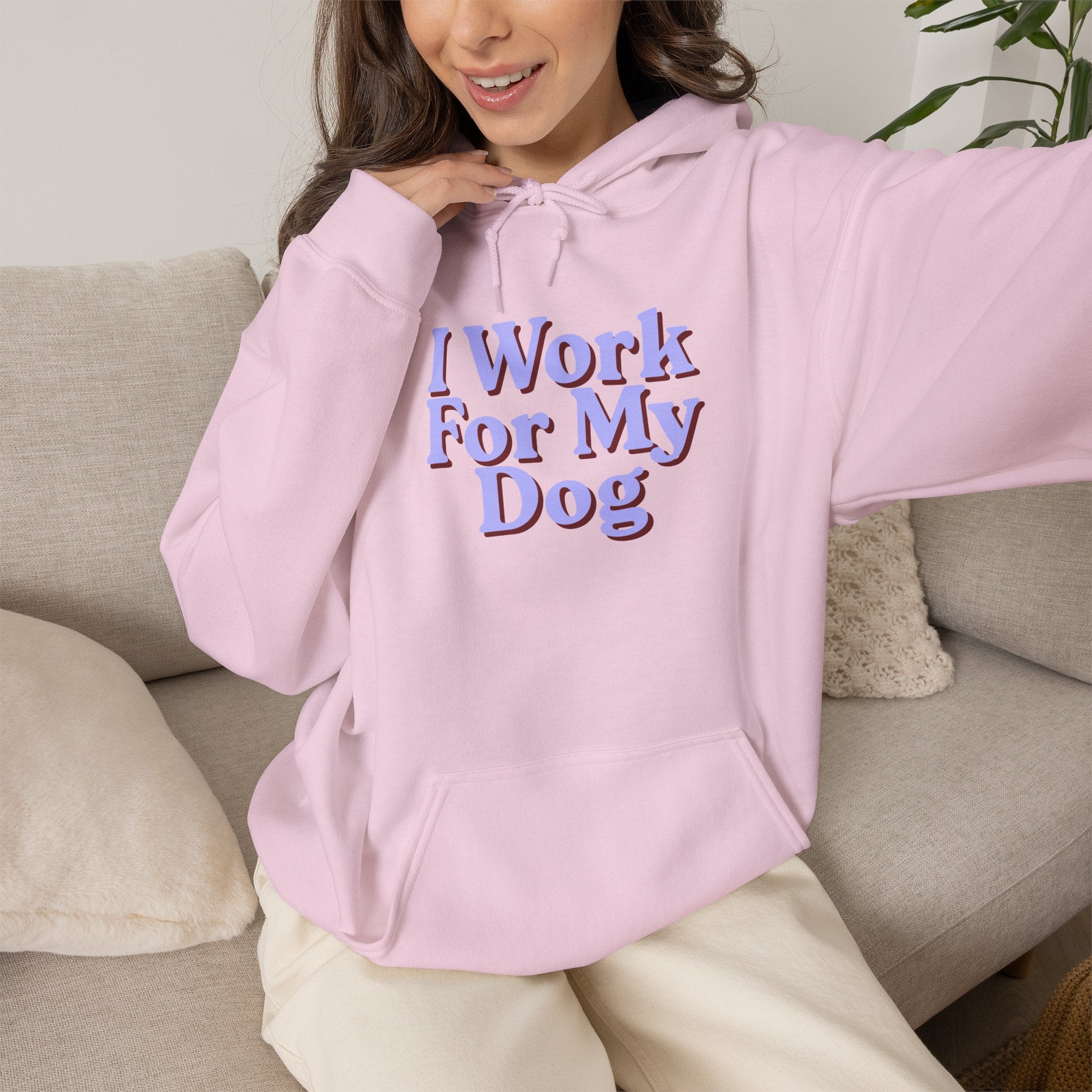 I Work For My Dog Hoodie – Cute Pet Lover Sweatshirt