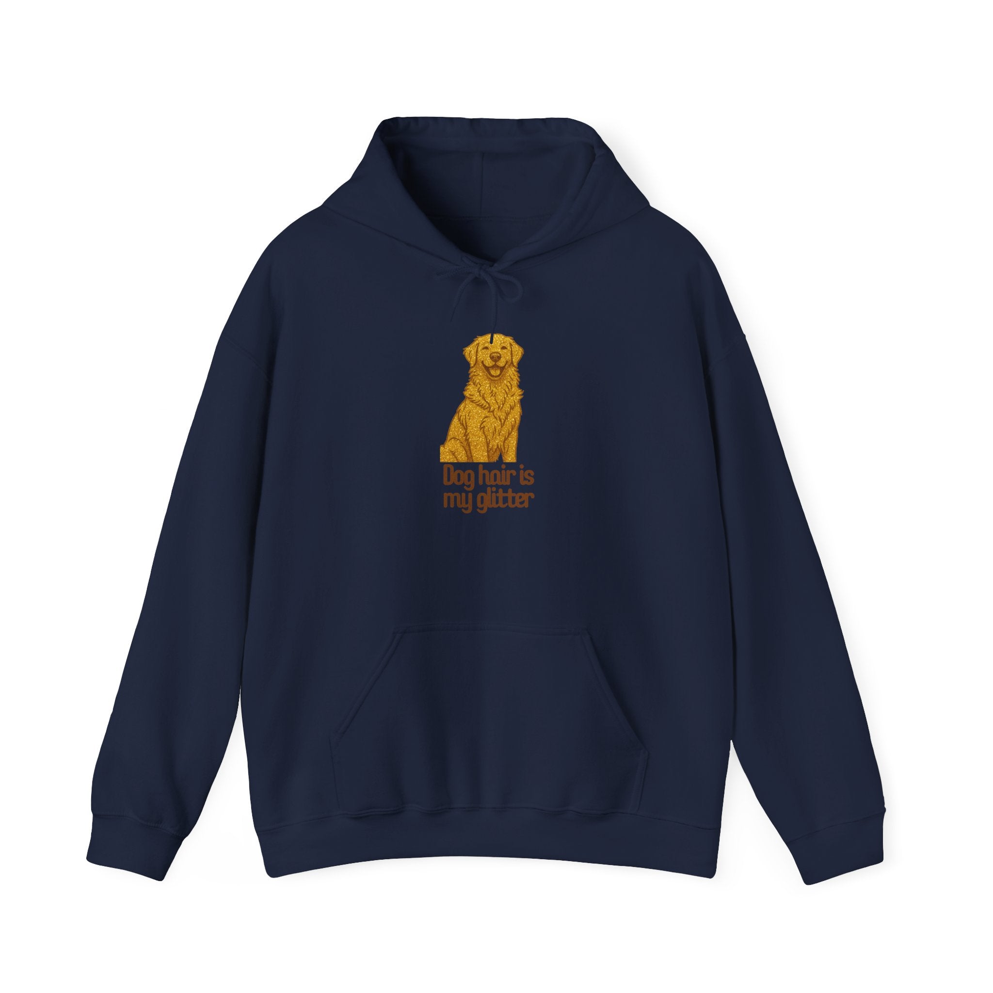 Golden Retriever Hoodie - "Dog Hair Is My Glitter" Cute Dog Lover Pullover