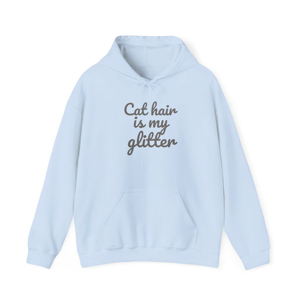 Cat Hair Is My Glitter Hoodie — Funny Cat Lover Pullover