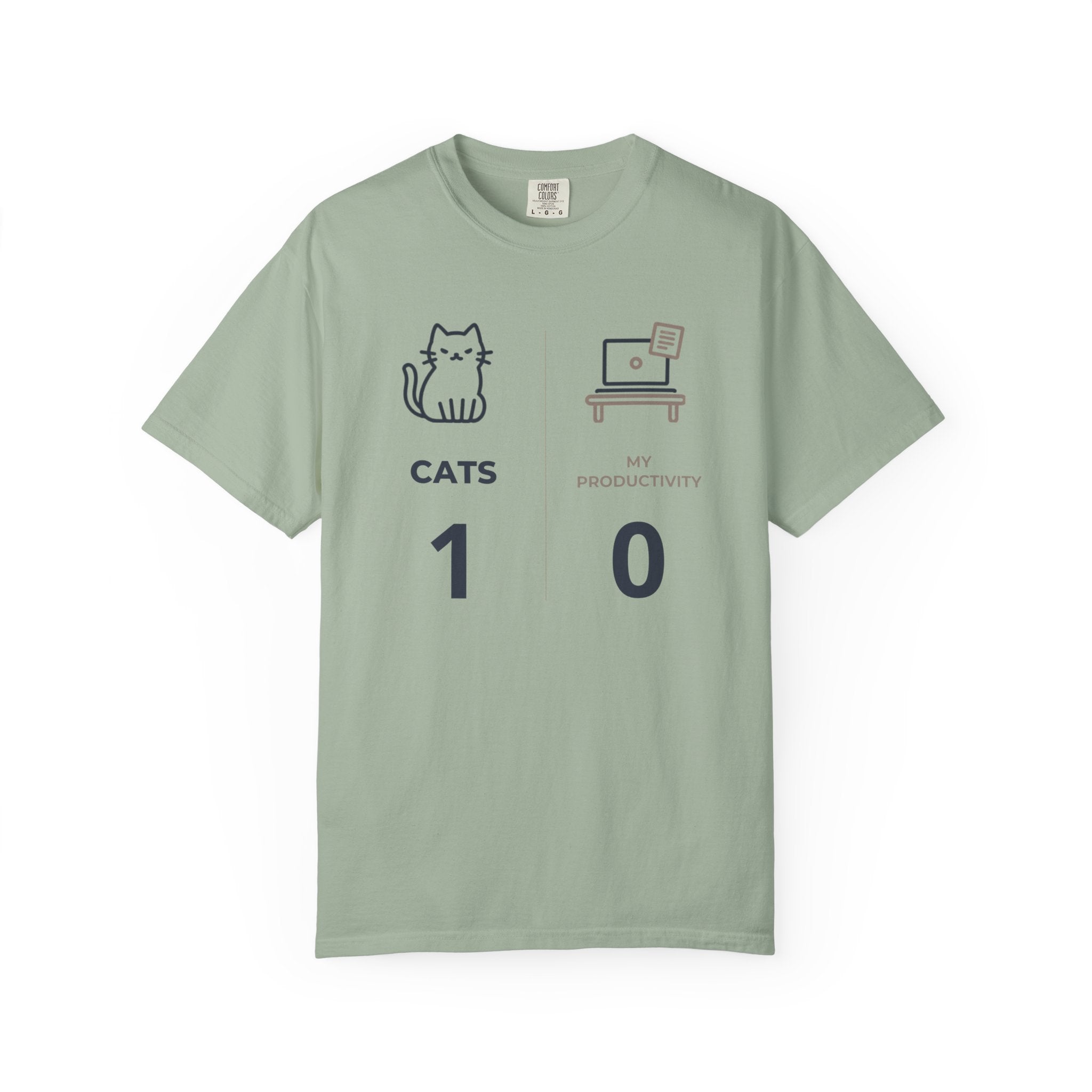 Cats 1, Productivity 0 T-Shirt — Funny Cat Lover Graphic Tee