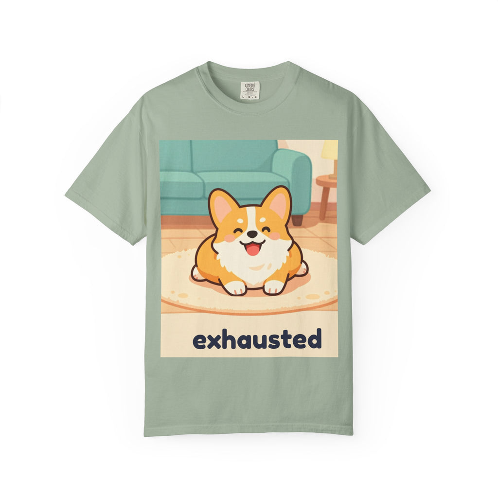 Corgi "Exhausted" Graphic T-Shirt