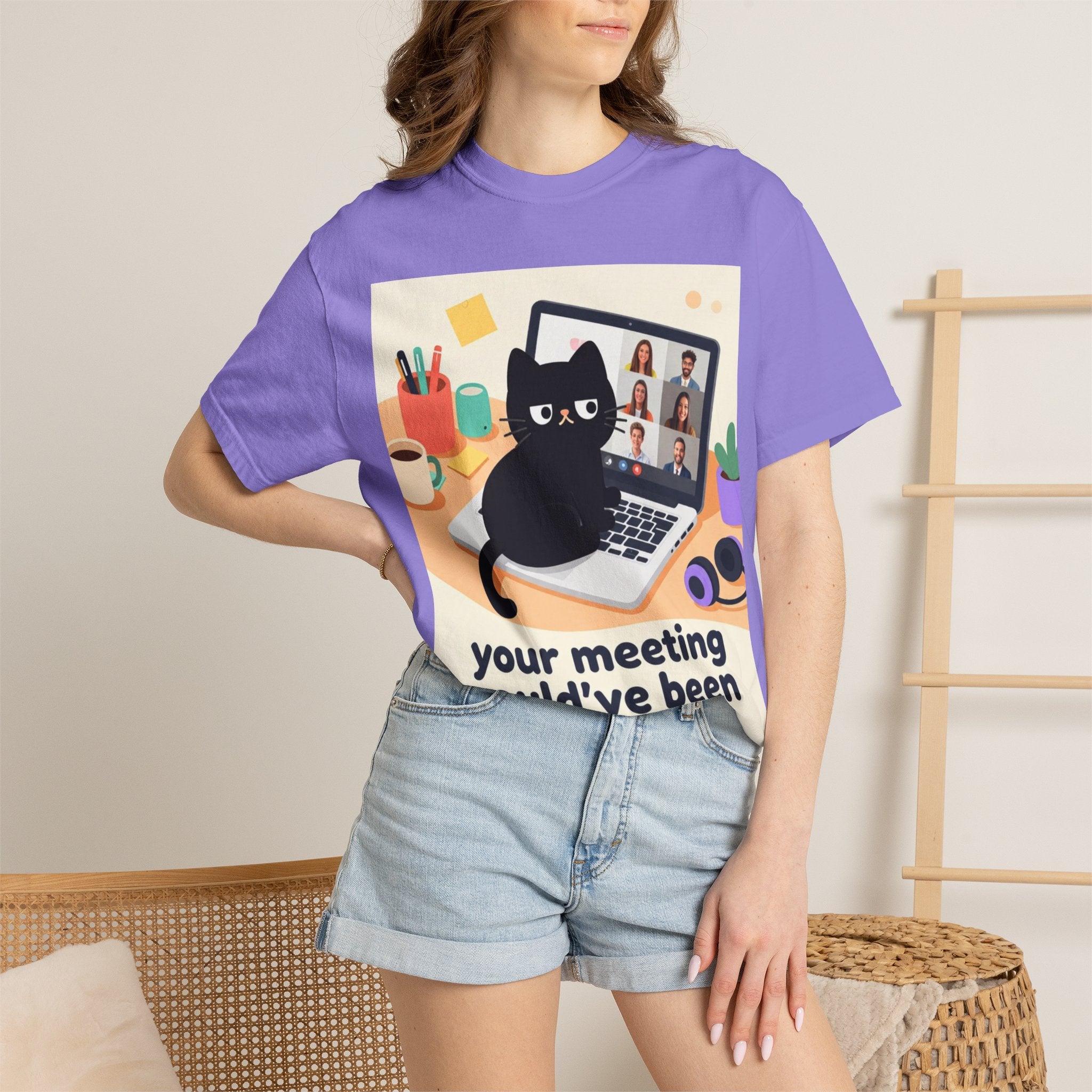 Funny Cat "Your Meeting Could've Been an Email" T-Shirt