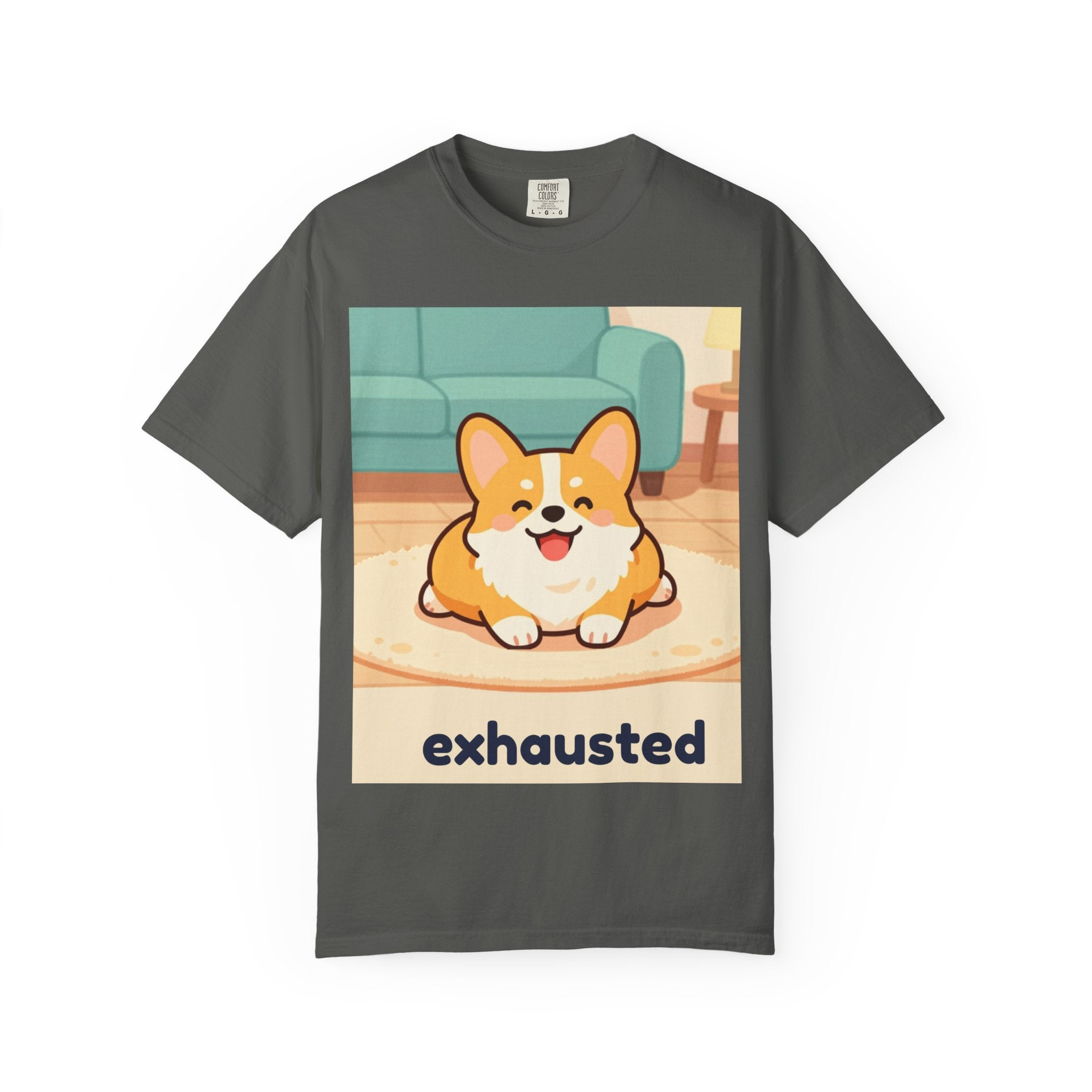 Corgi "Exhausted" Graphic T-Shirt