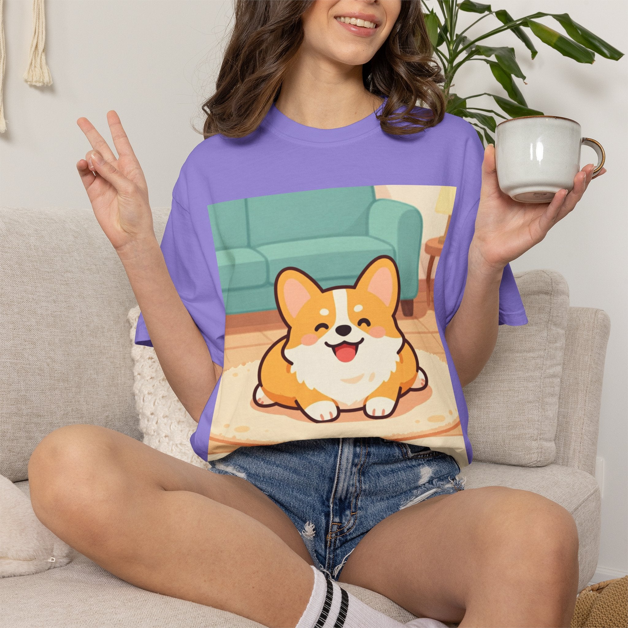 Corgi "Exhausted" Graphic T-Shirt