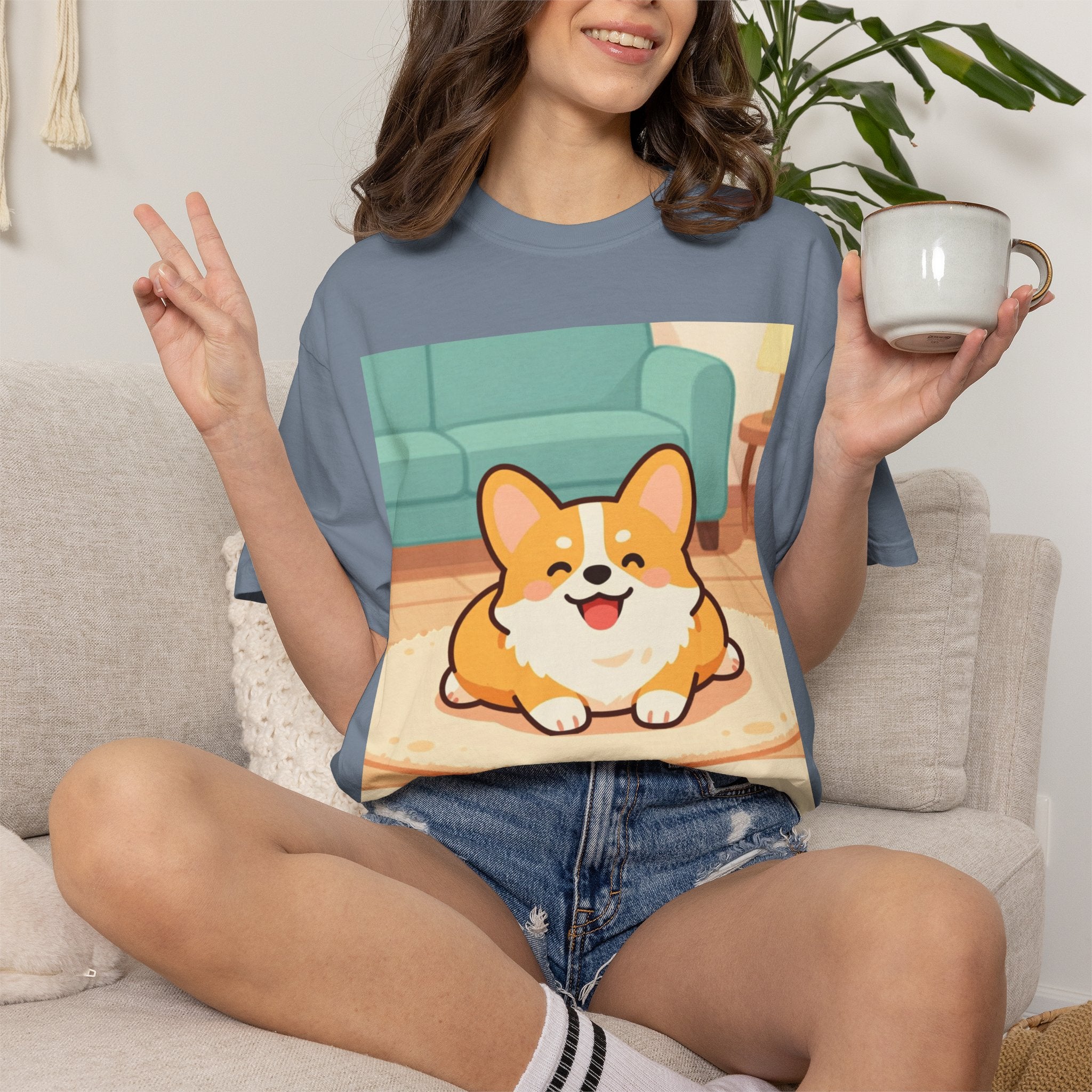 Corgi "Exhausted" Graphic T-Shirt