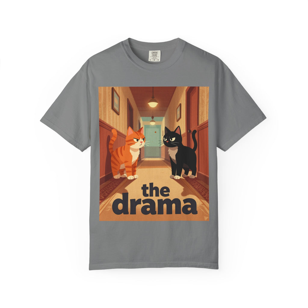 The Drama Cats T-Shirt — Funny Cat Illustration Tee