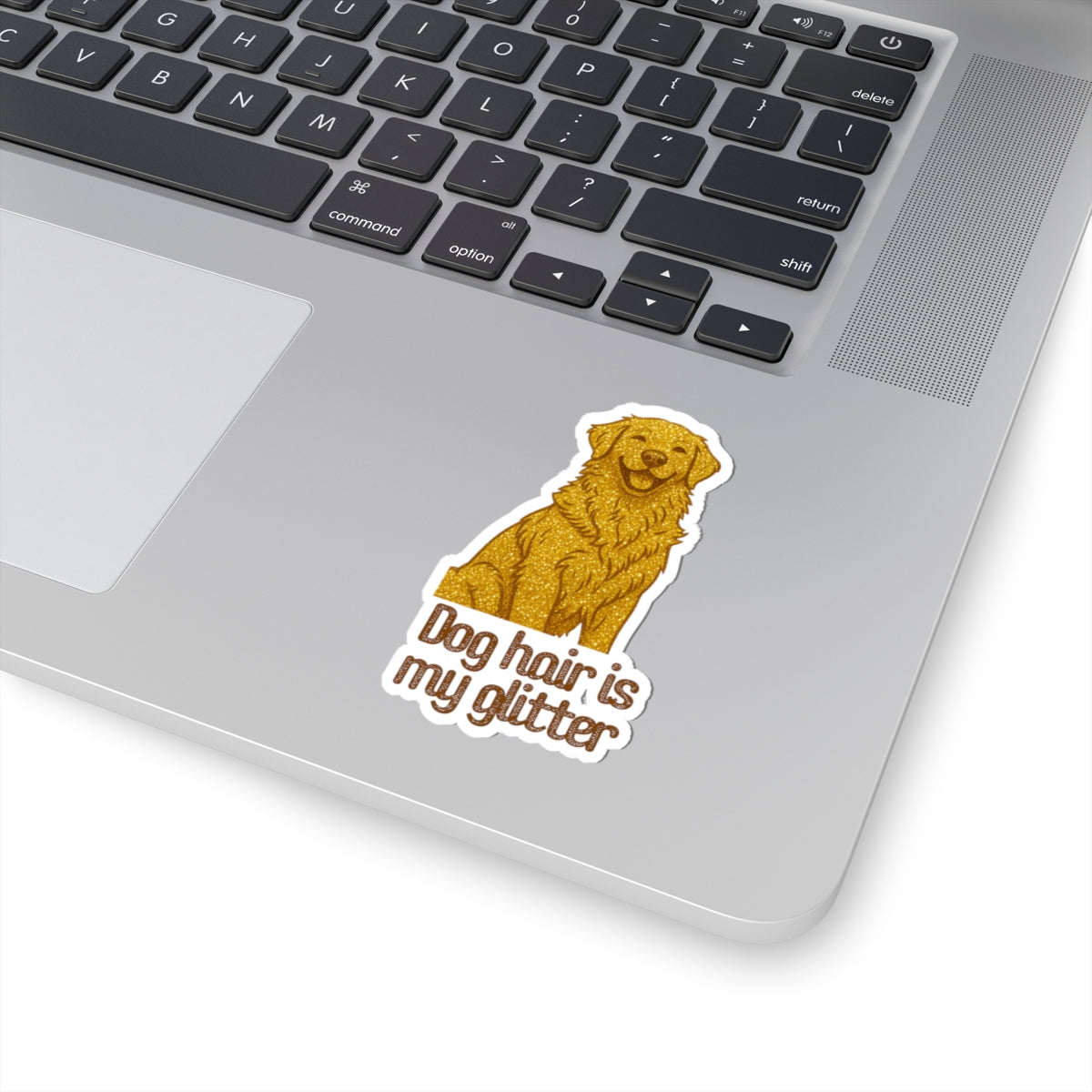 Dog Hair Is My Glitter Sticker — Golden Retriever Kiss-Cut Vinyl