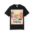 Helping Puppy T-Shirt — Cute Dog on Laundry Graphic Tee