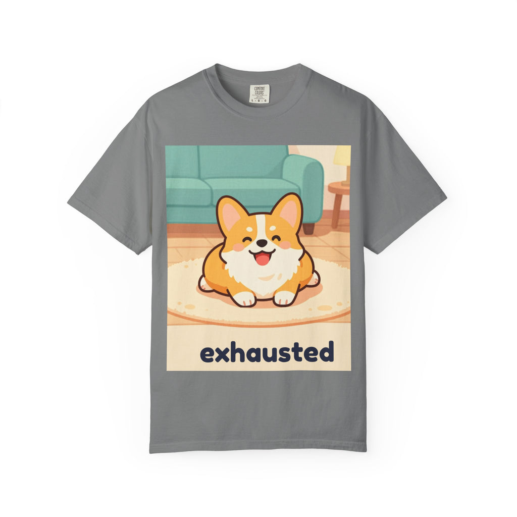 Corgi "Exhausted" Graphic T-Shirt