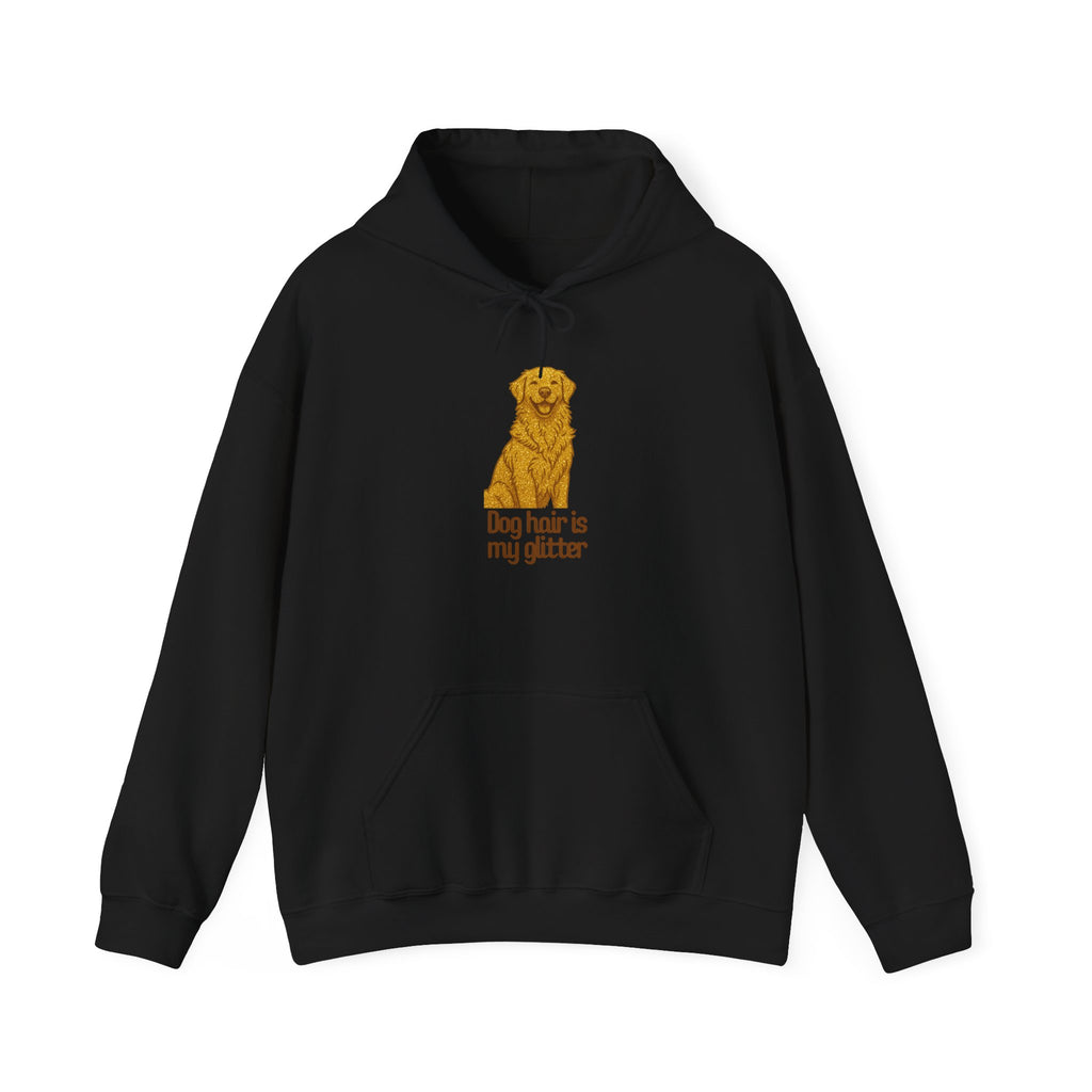Golden Retriever Hoodie - "Dog Hair Is My Glitter" Cute Dog Lover Pullover