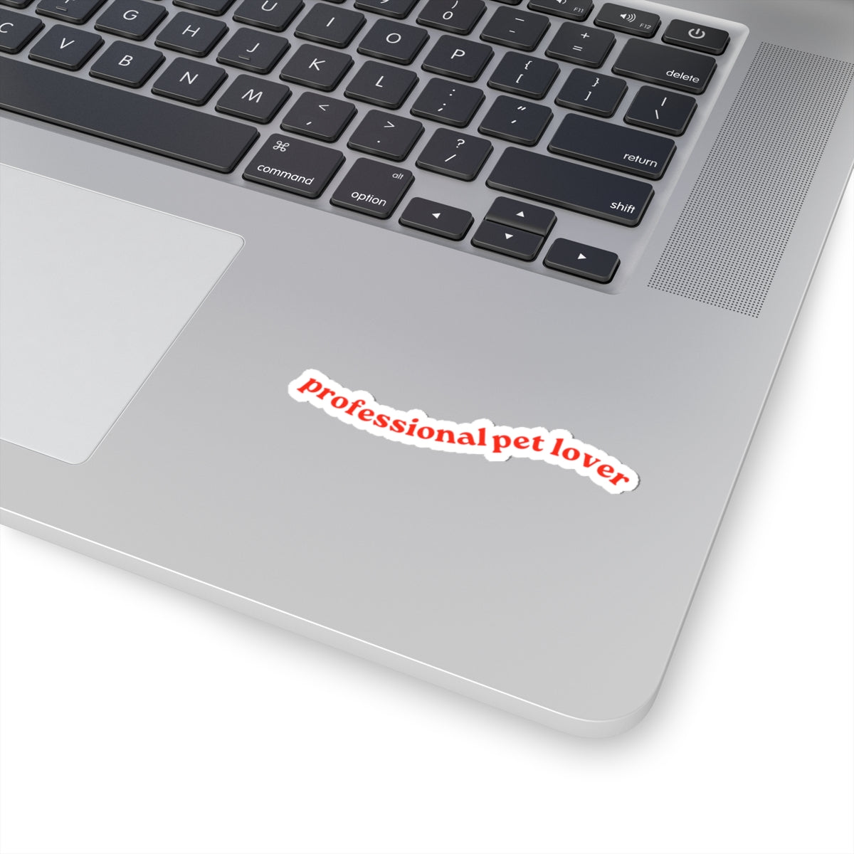 Professional Pet Lover Kiss-Cut Sticker | Red Script Laptop & Phone Decal for Animal Lovers