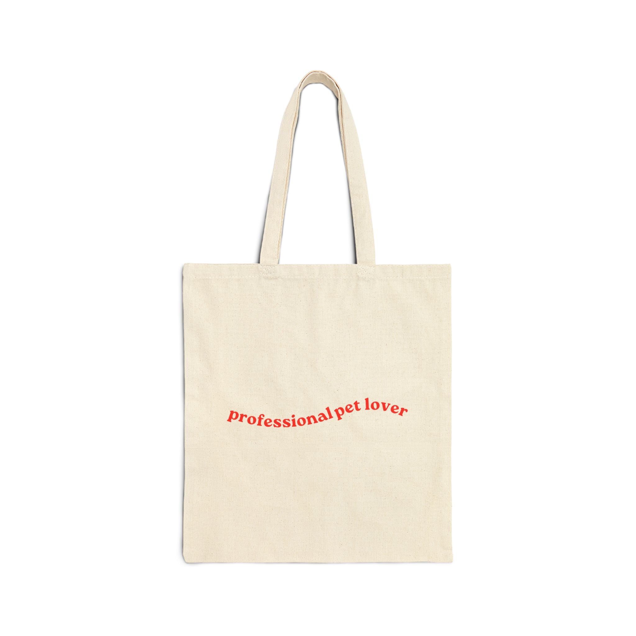 Professional Pet Lover Tote Bag | Cute Canvas Tote for Dog & Cat Lovers | Reusable Everyday Market Bag