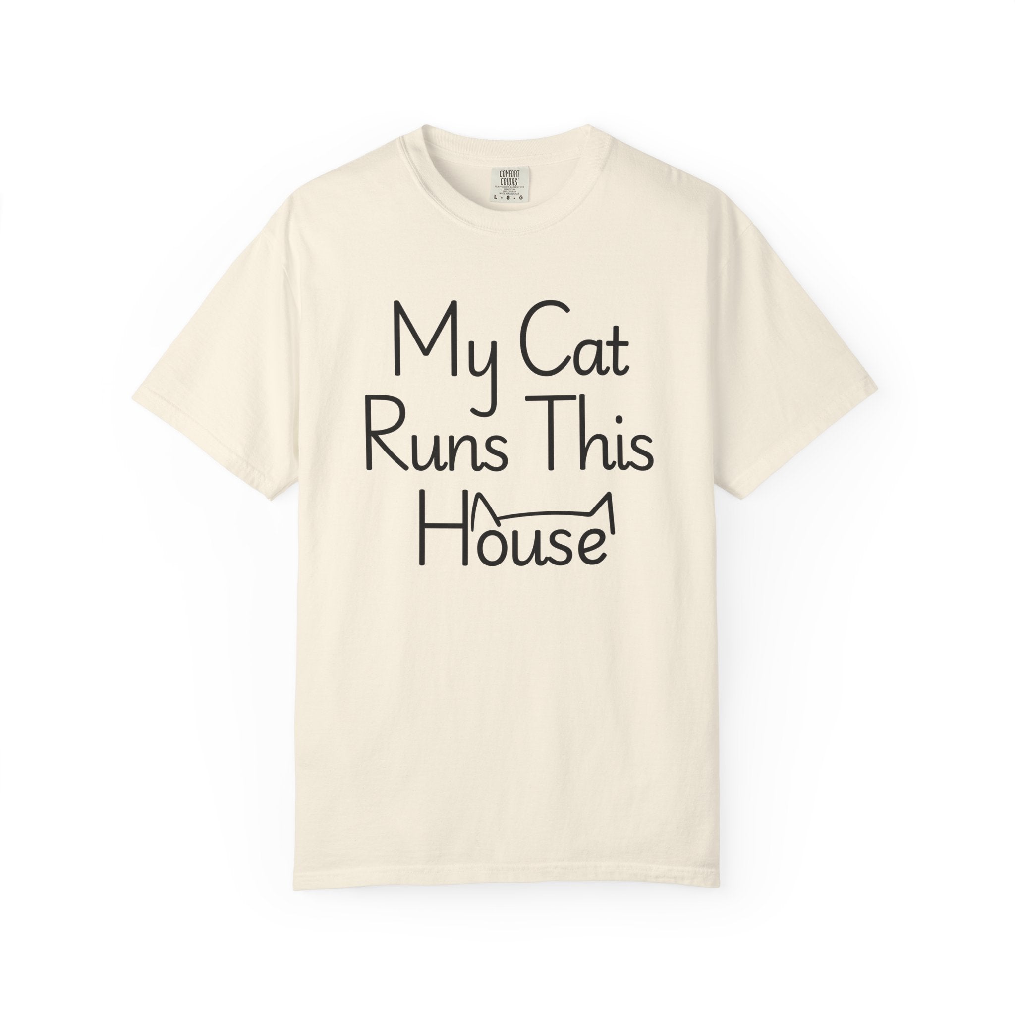 My Cat Runs This House T-Shirt — Funny Cat Lover Tee