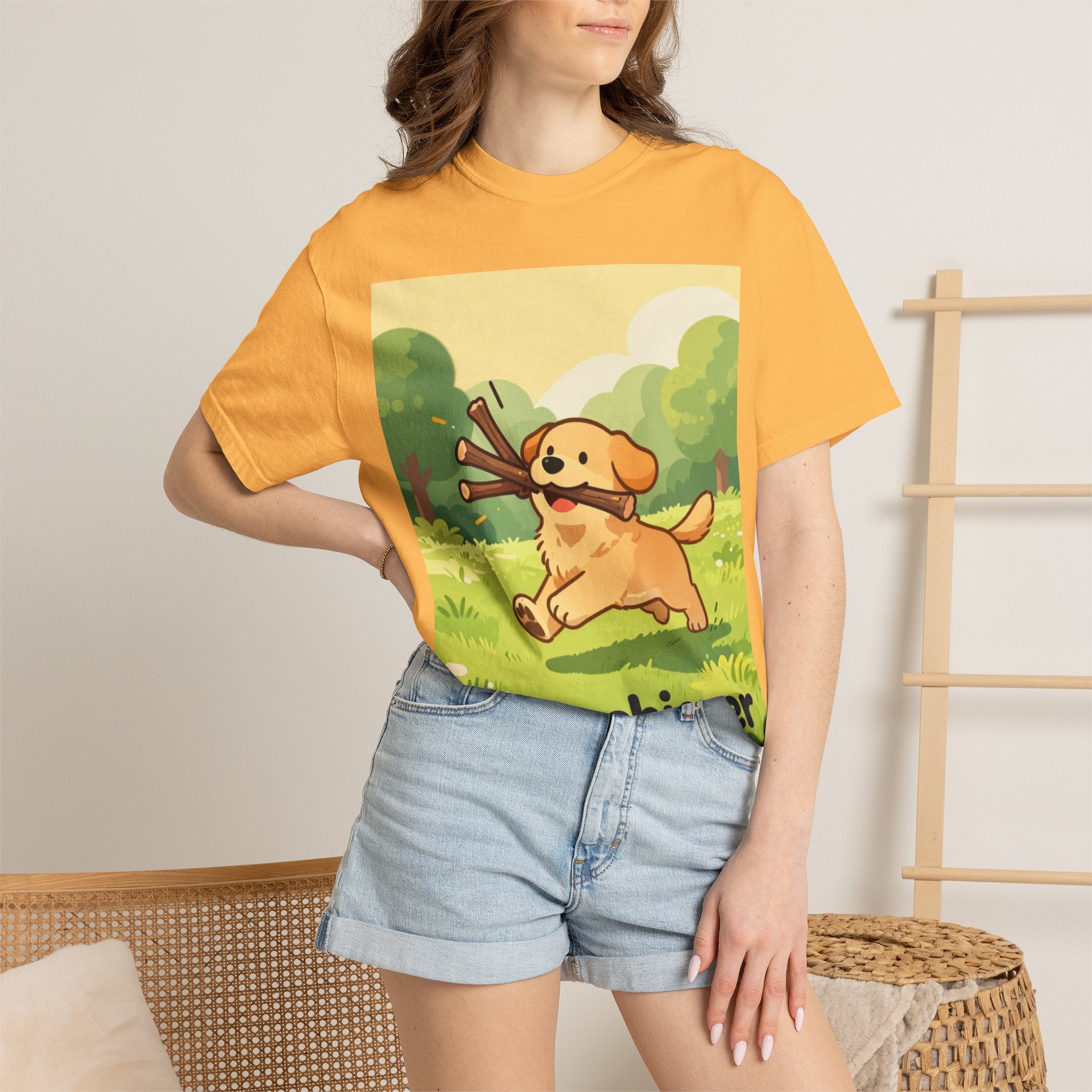 Overachiever Dog T-Shirt — Cute Golden Retriever Fetch Graphic Tee