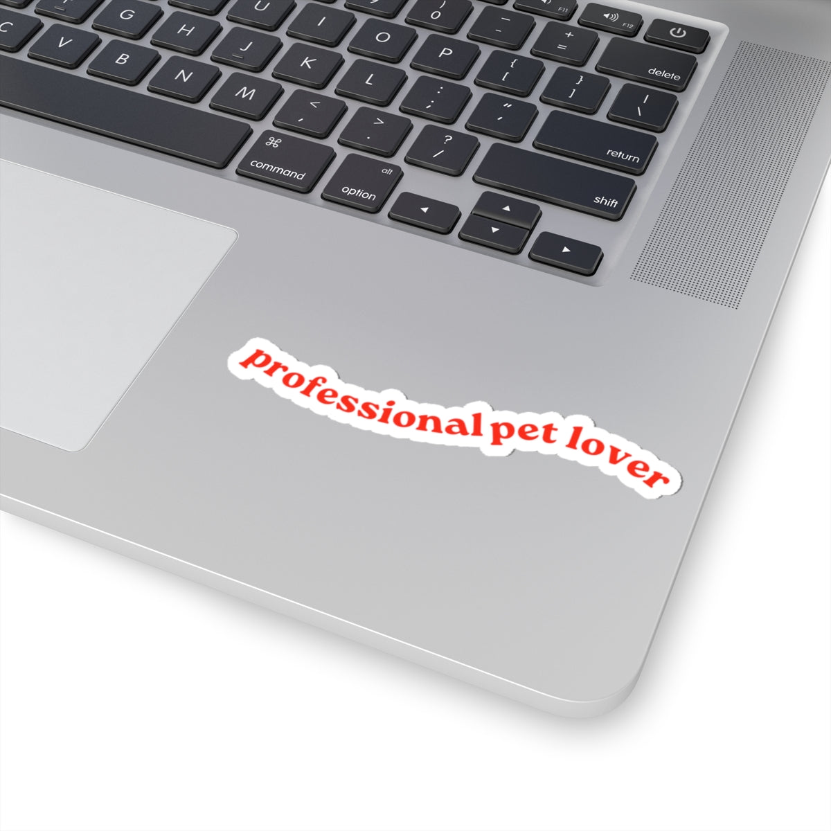 Professional Pet Lover Kiss-Cut Sticker | Red Script Laptop & Phone Decal for Animal Lovers