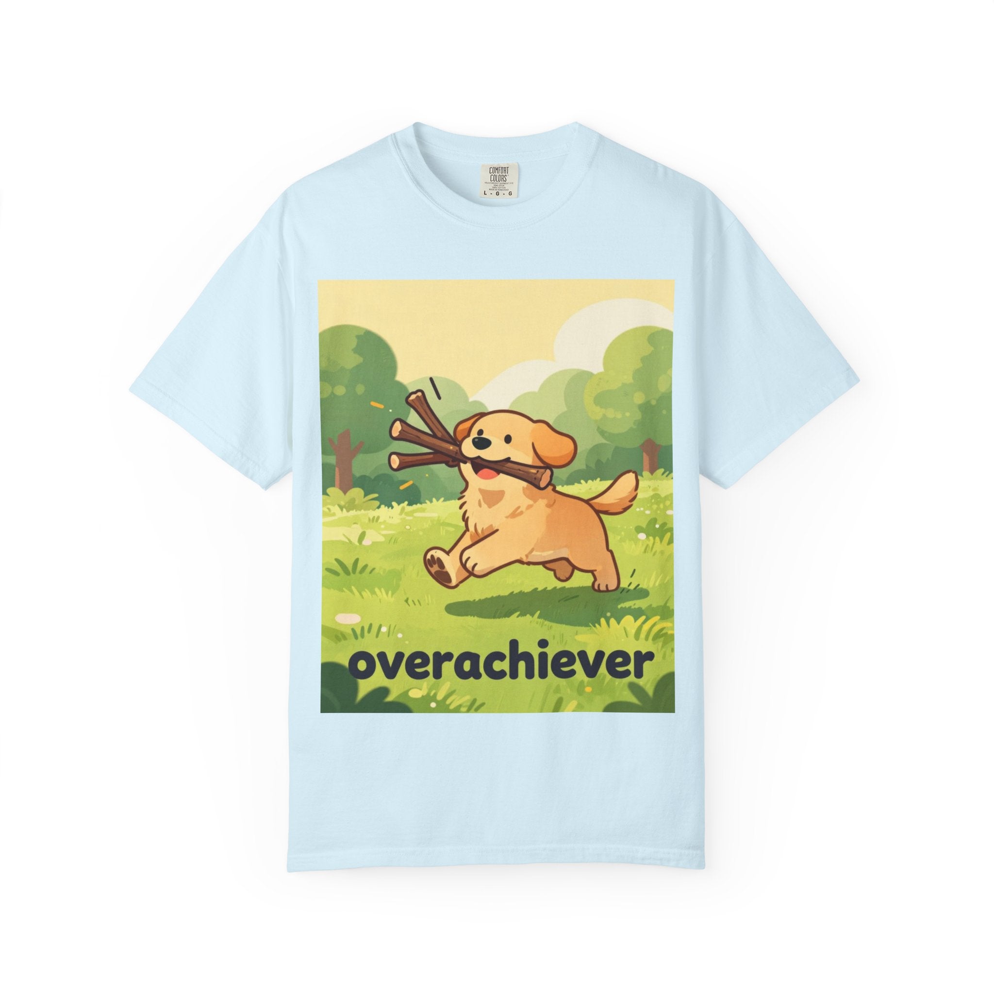 Overachiever Dog T-Shirt — Cute Golden Retriever Fetch Graphic Tee