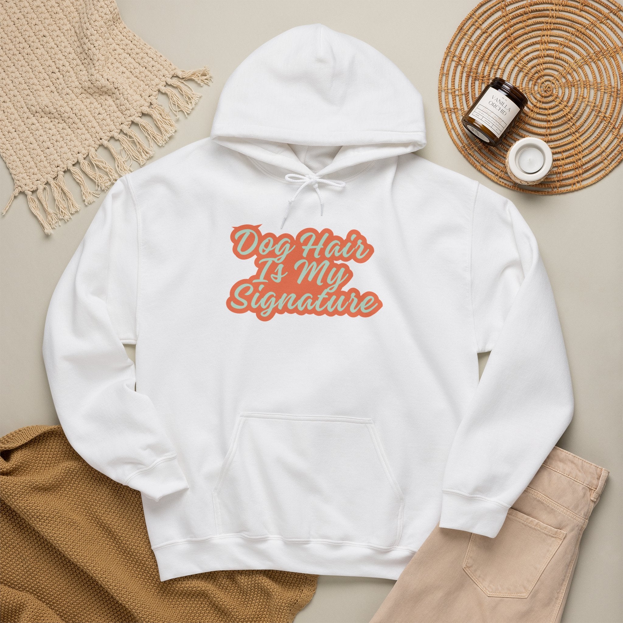 Dog Hair Is My Signature Hoodie | Funny Cozy Dog Lover Sweatshirt for Pet Owners