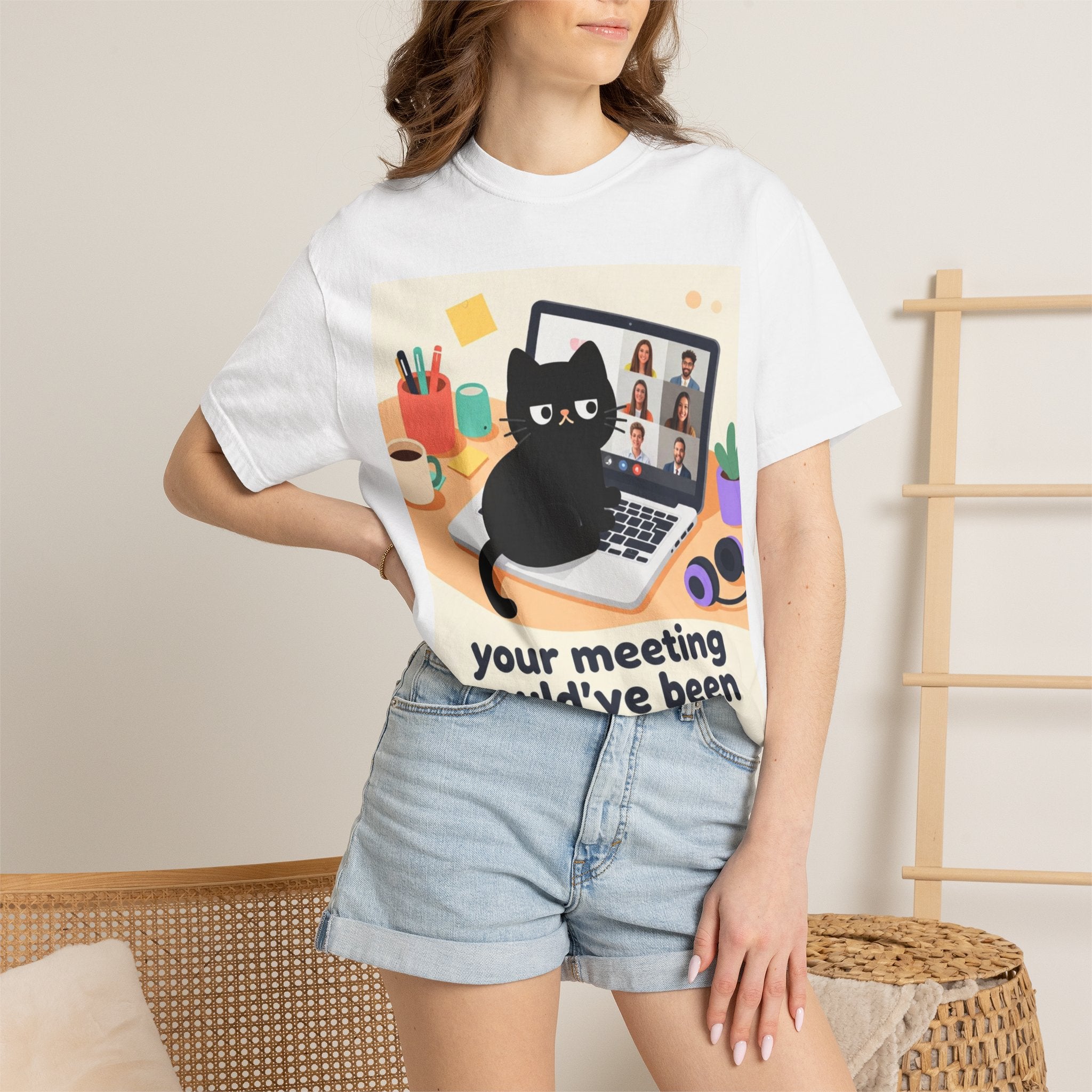 Funny Cat "Your Meeting Could've Been an Email" T-Shirt