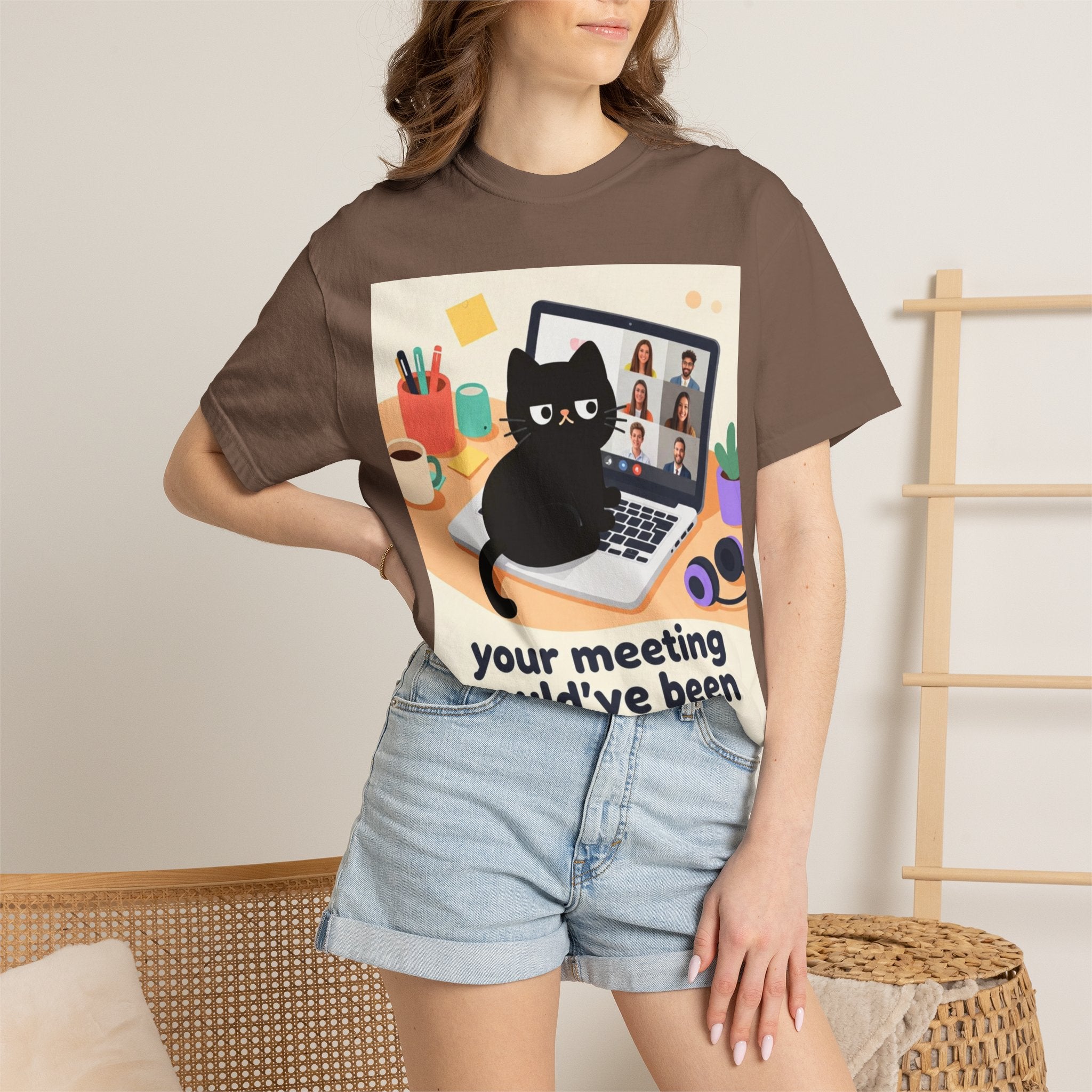 Funny Cat "Your Meeting Could've Been an Email" T-Shirt