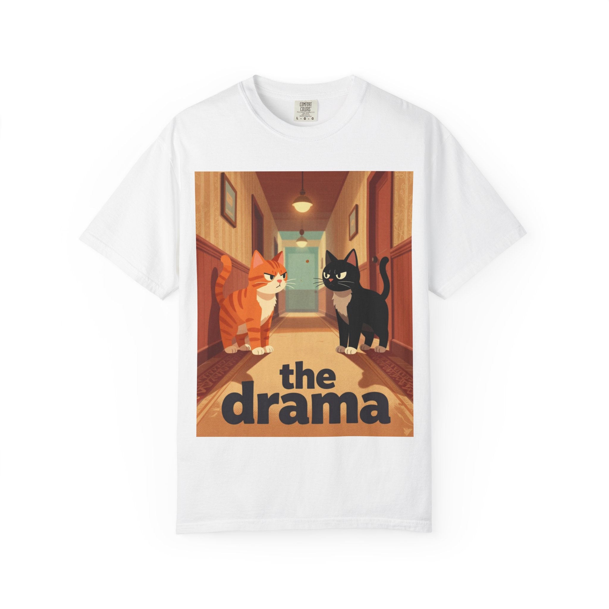 The Drama Cats T-Shirt — Funny Cat Illustration Tee
