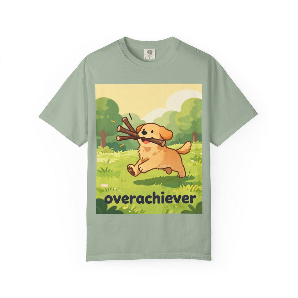 Overachiever Dog T-Shirt — Cute Golden Retriever Fetch Graphic Tee