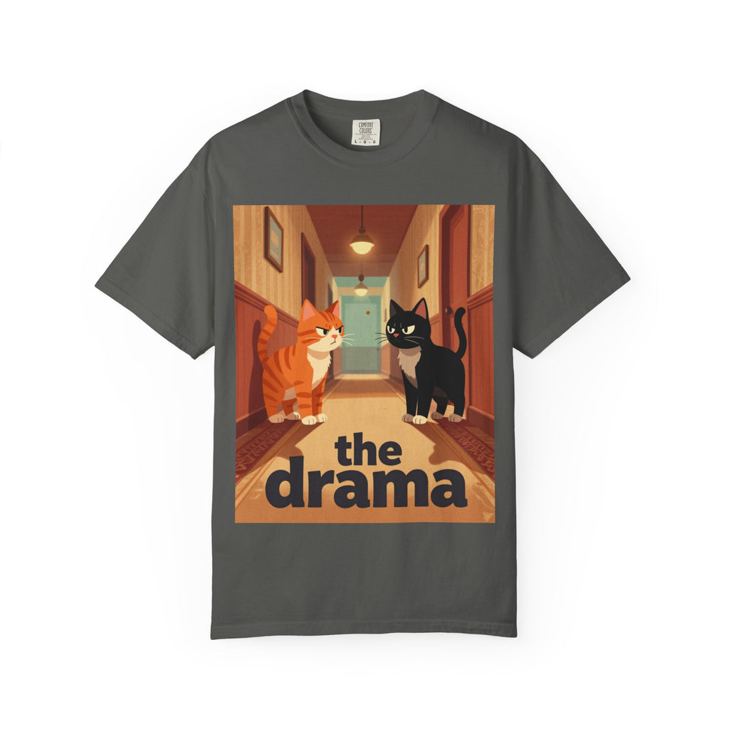 The Drama Cats T-Shirt — Funny Cat Illustration Tee