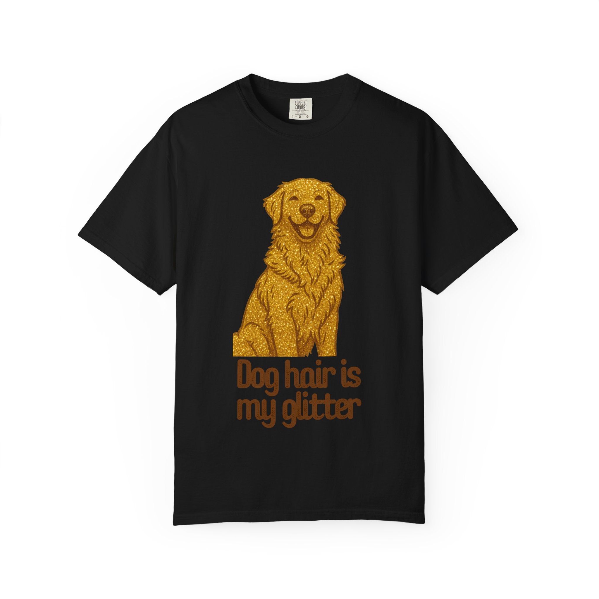 Dog Hair Is My Glitter T-Shirt | Funny Golden Retriever Dog Lover Tee | Cozy Retro Pet Owner Shirt