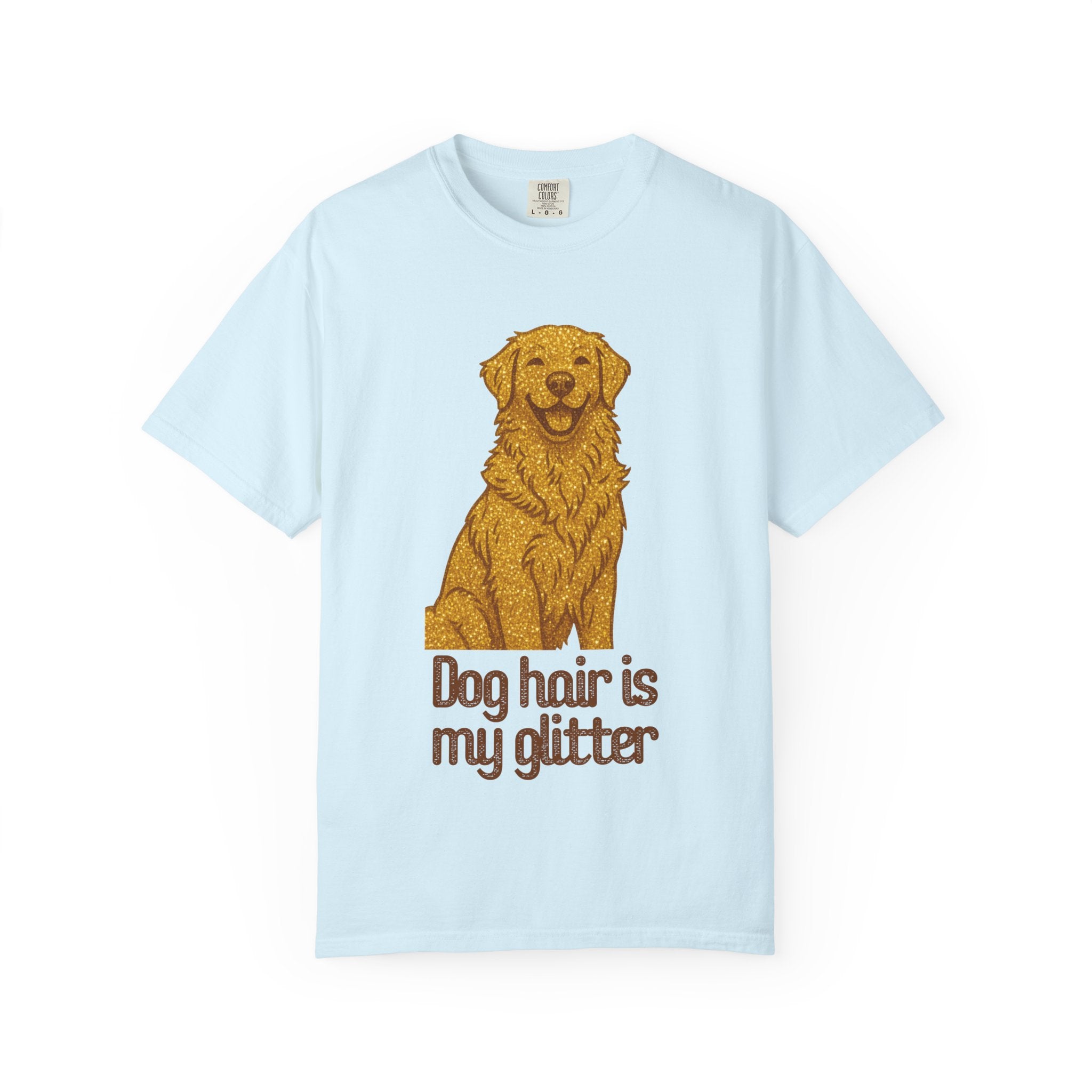 Dog Hair Is My Glitter T-Shirt | Funny Golden Retriever Dog Lover Tee | Cozy Retro Pet Owner Shirt