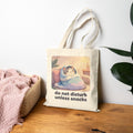 Tote Bag — Cute Cat 'Do Not Disturb Unless Snacks' Canvas Tote