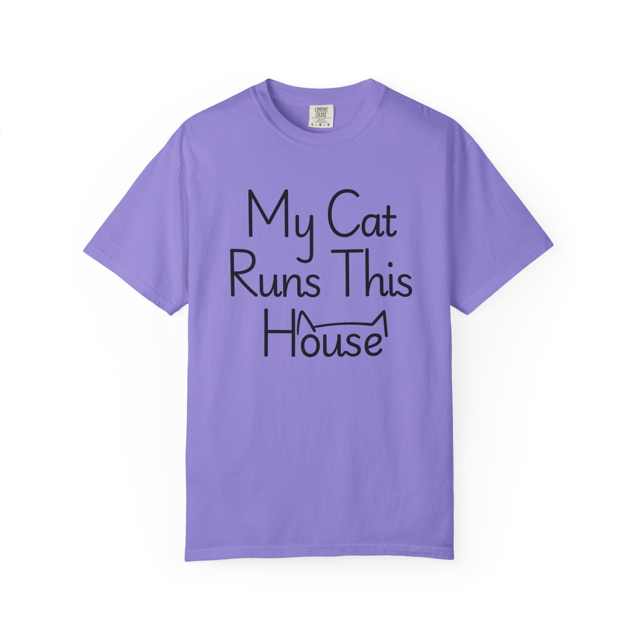 My Cat Runs This House T-Shirt — Funny Cat Lover Tee