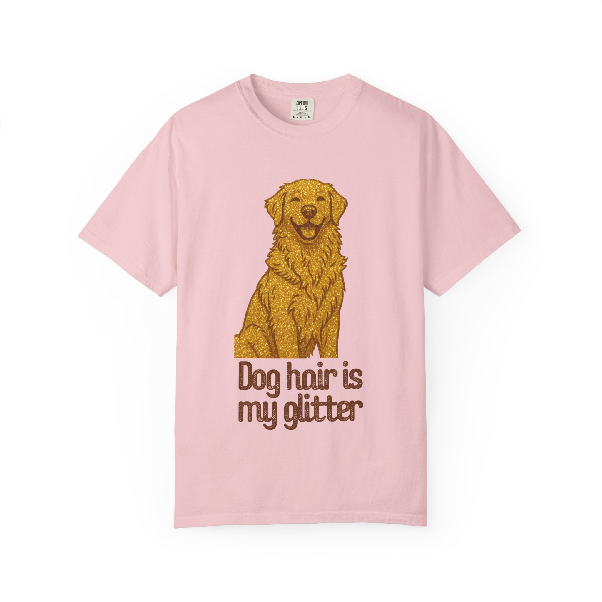 Dog Hair Is My Glitter T-Shirt | Funny Golden Retriever Dog Lover Tee | Cozy Retro Pet Owner Shirt