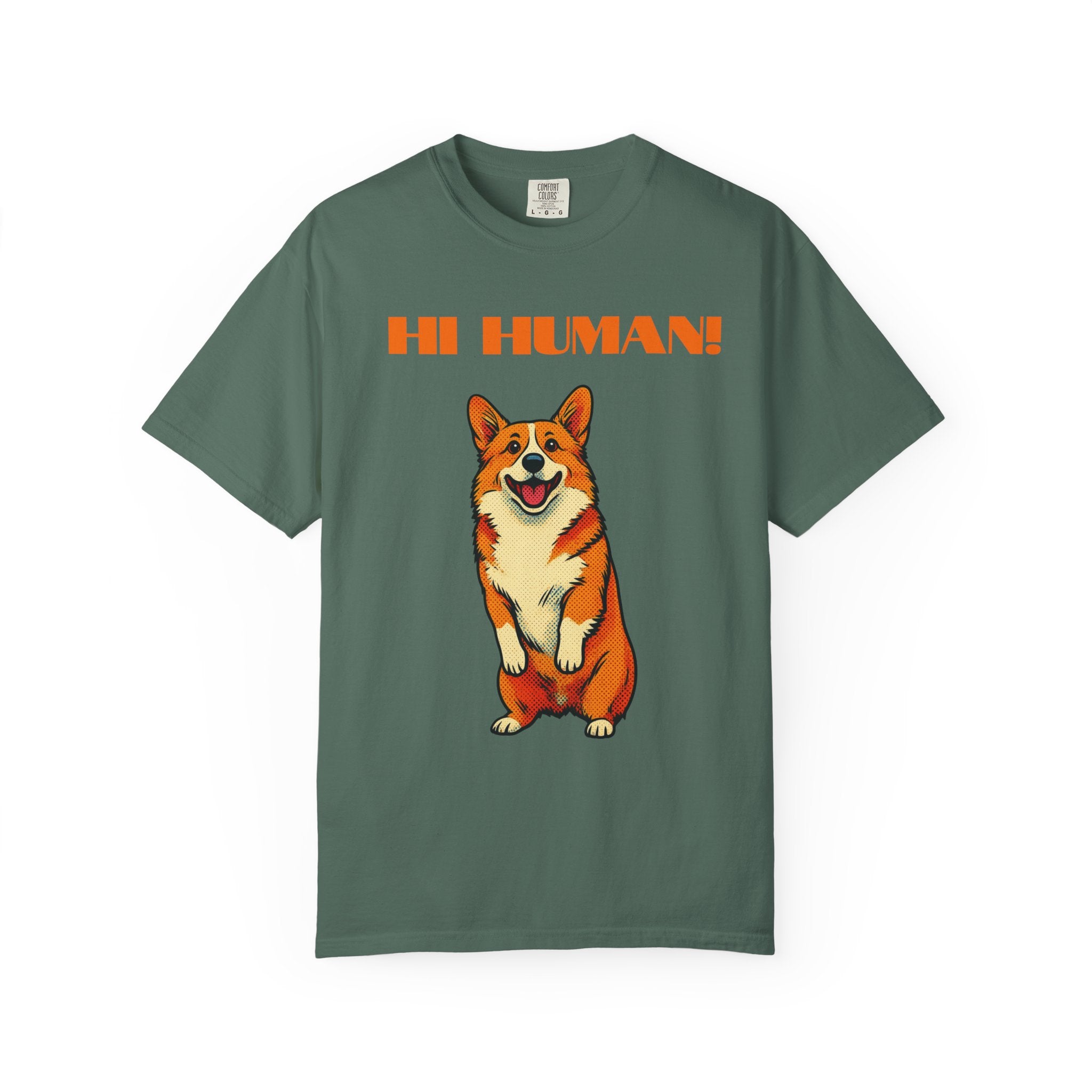 Hi Human! Corgi T-Shirt — Cute Dog Graphic Tee for Dog Lovers