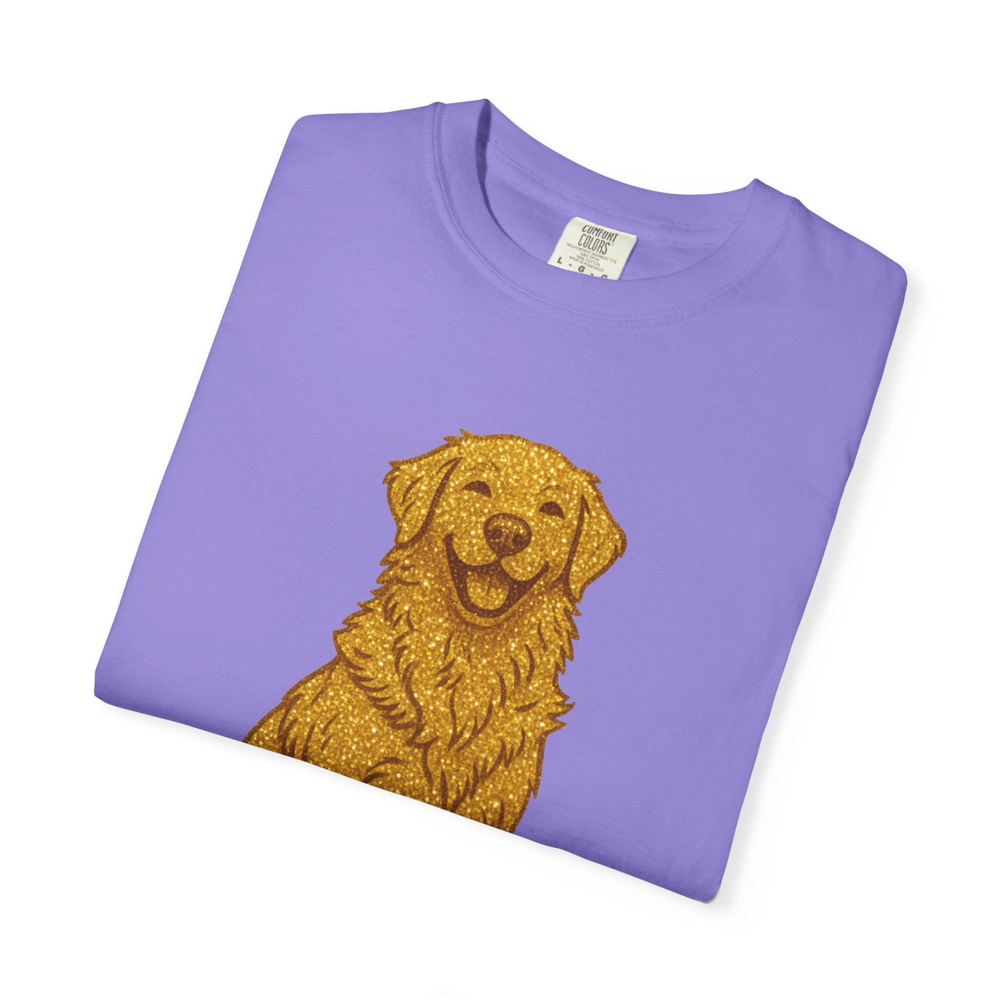 Dog Hair Is My Glitter T-Shirt | Funny Golden Retriever Dog Lover Tee | Cozy Retro Pet Owner Shirt